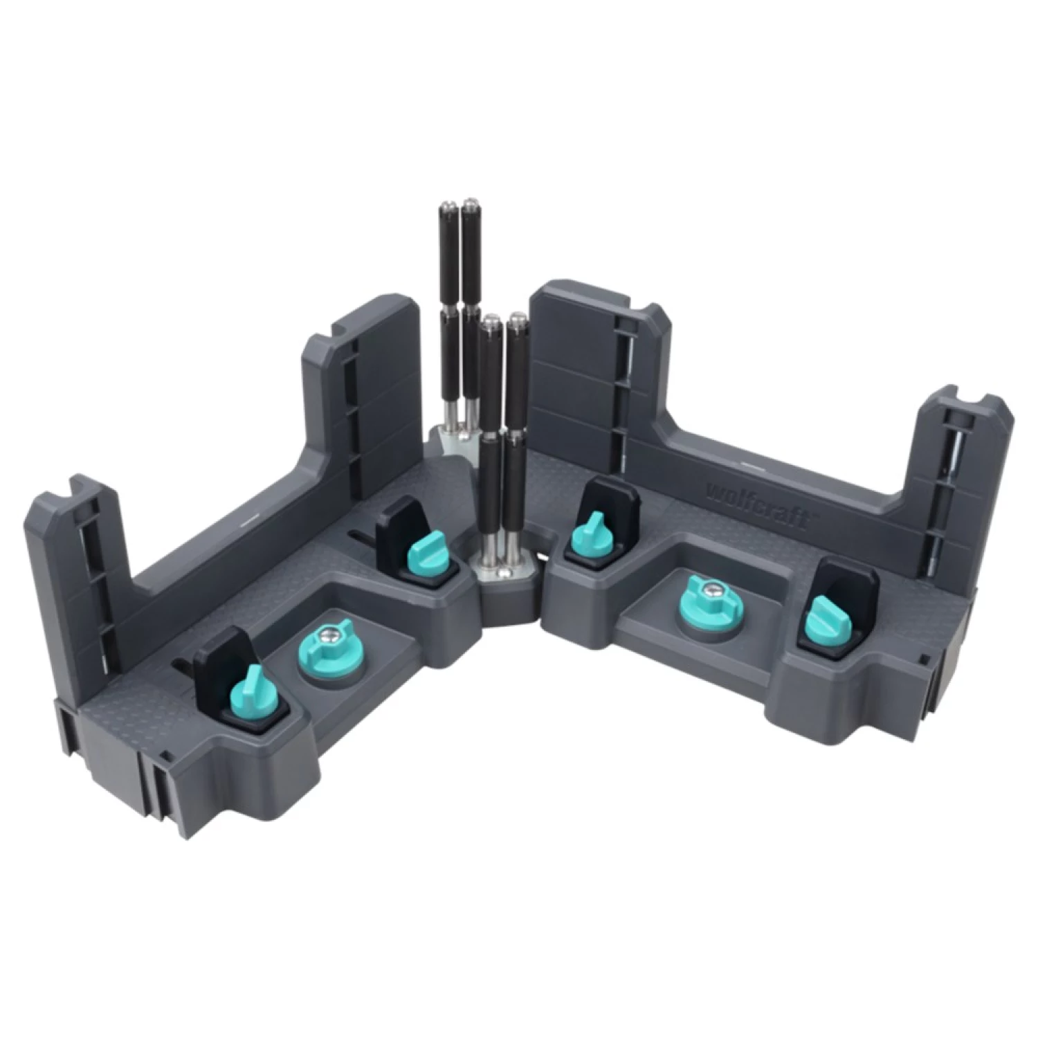 Wolfcraft 6956000 2-en-1 Équerre à onglet et boîte à onglets PRO - 120mm-image