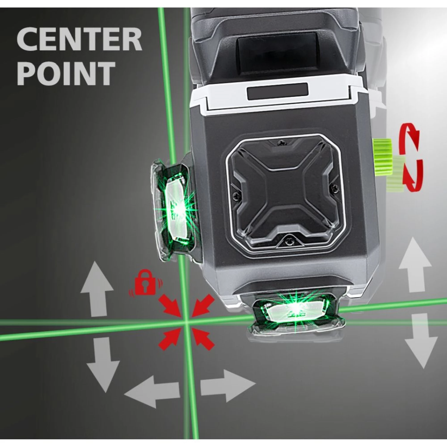 Laserliner PowerPlane-Laser 3G Multi-18V Kruislijnlaser in L-Boxx - 3 lijnen - groen - 60m - IP54-image