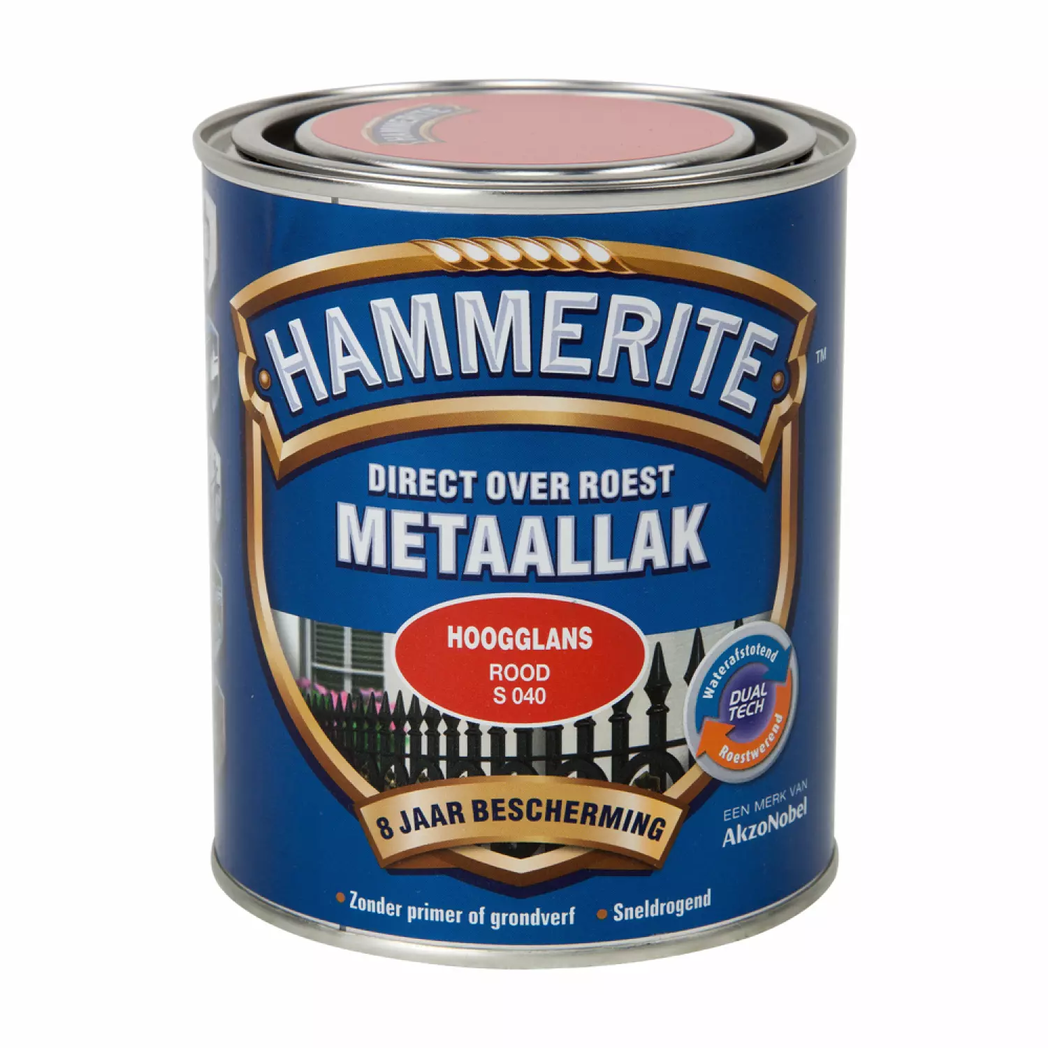 Hammerite Metaallak Hoogglans - Direct over roest - Rood - 0,75L-image