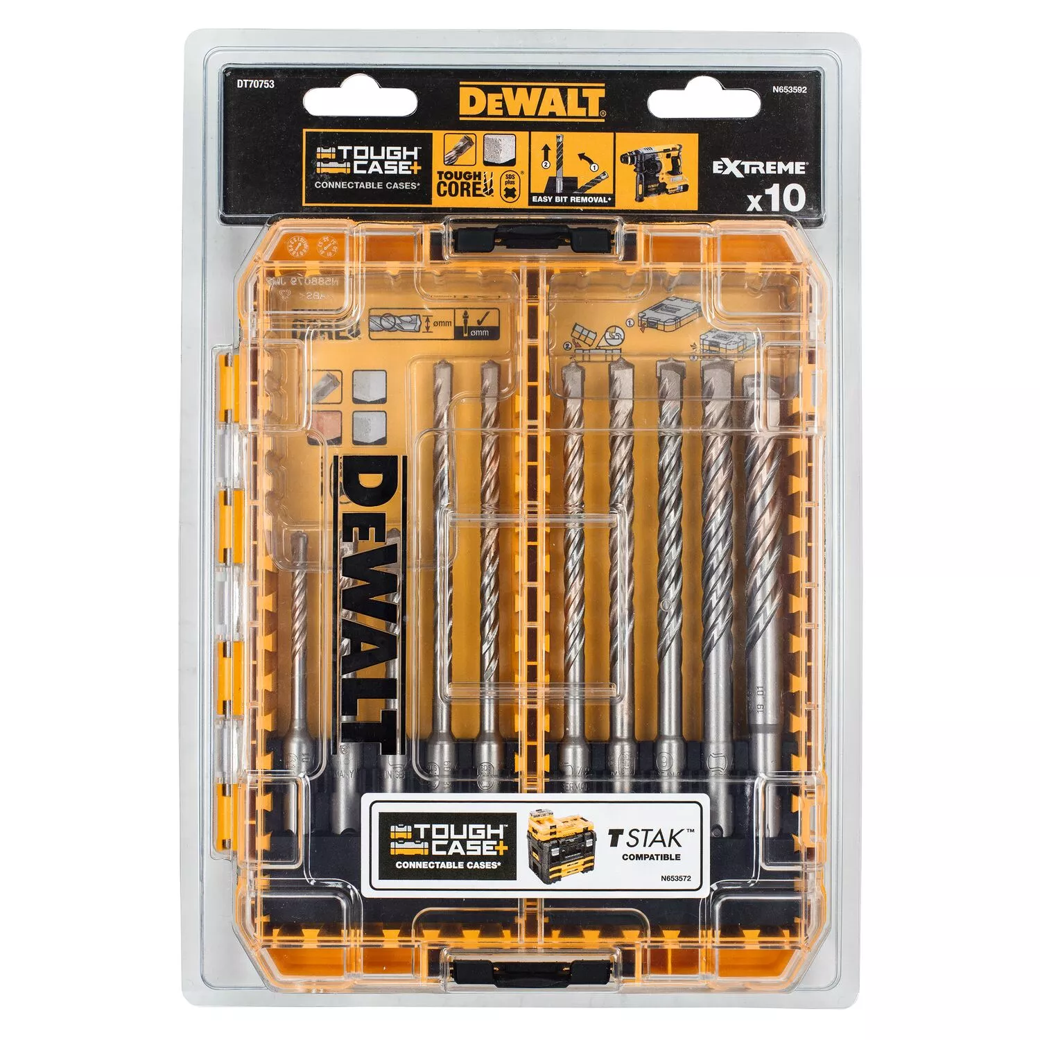 DeWALT DT70753-QZ SDS-Plus 10-delige betonborenset in cassette - 5/6/7/8/9/10/12mm-image