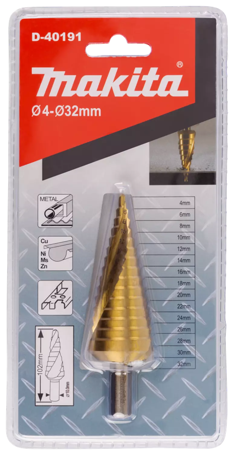 Makita D-40191 15 Fraises étagées-4-32 mm-image