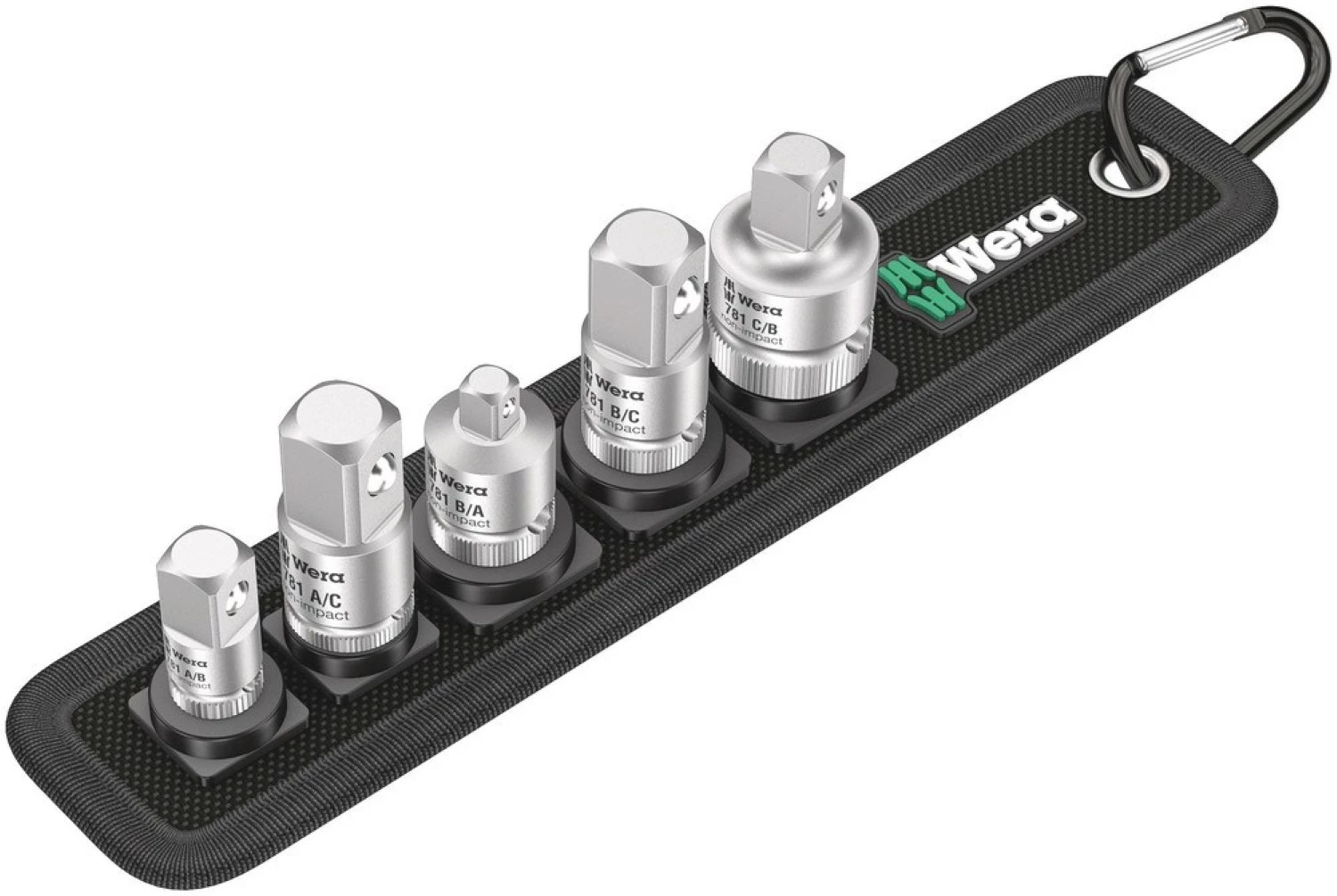 Wera 05042680001 6-delige 781/5 Set 1 Adapterset in riem - 1/4" + 3/8" + 1/2"-image