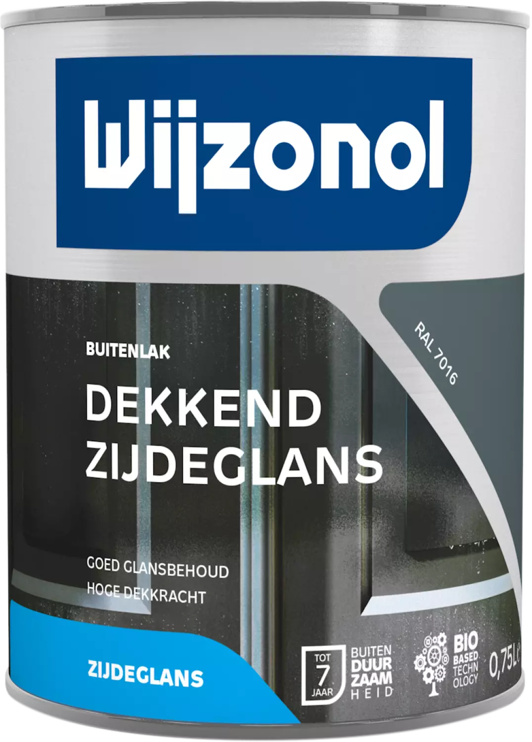Wijzonol Dekkend Zijdeglanslak - RAL 7016 - 0,75L-image