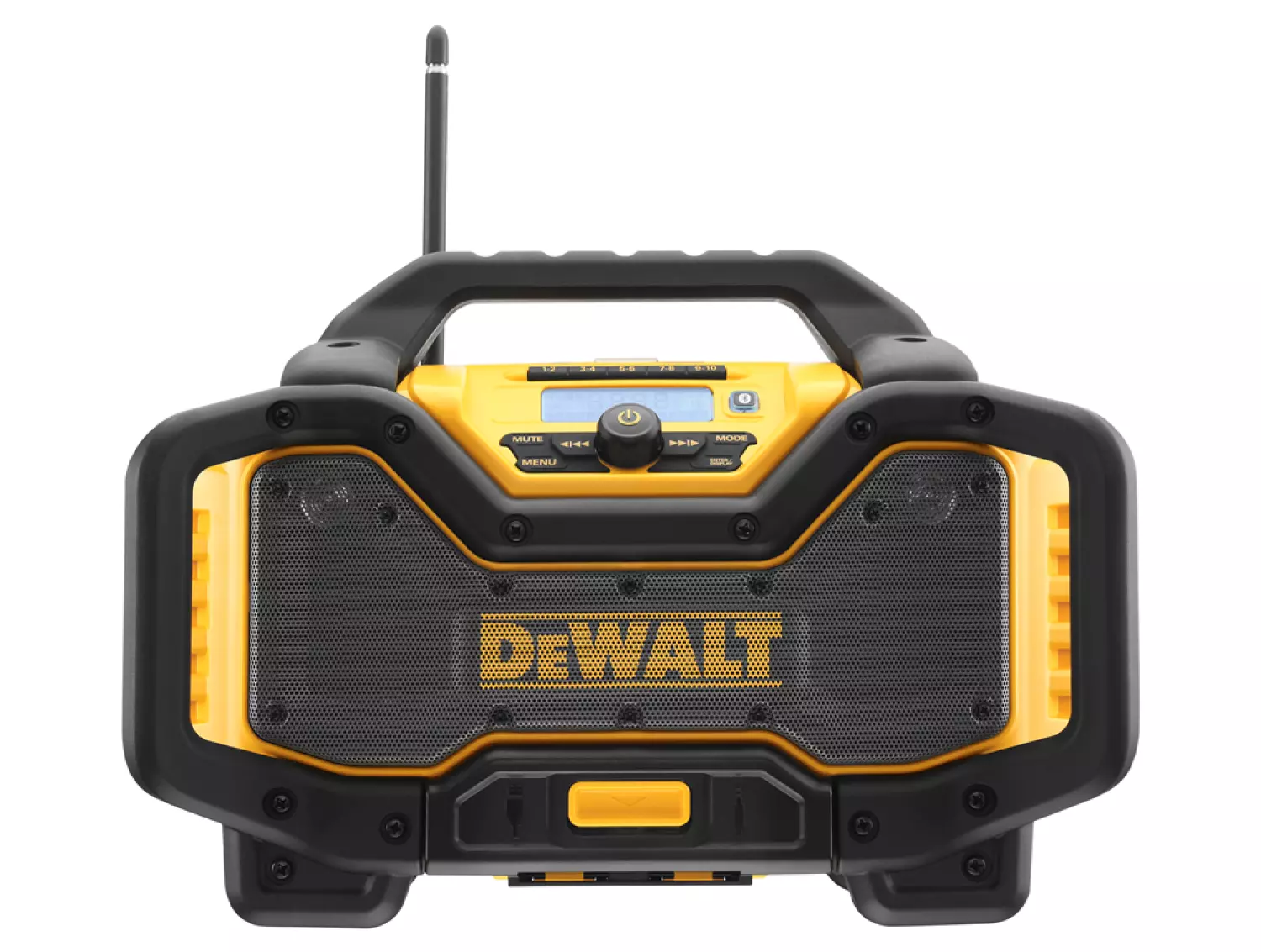 DeWALT DCR027-QW 18 V Li-ion XR batterie DAB+ radio de chantier avec fonction de recharge - fonctionne sur secteur et batterie-image