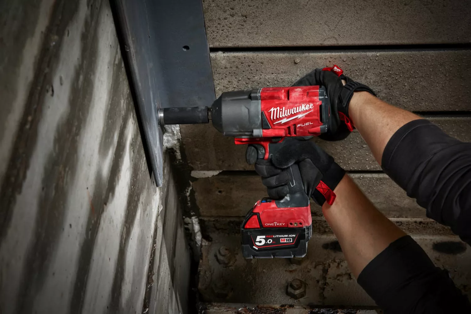 Milwaukee M18 ONEFHIWF34-502X 18V Li-Ion accu Slagmoersleutel set (2x 5,0Ah accu) in HD Box - 3/4" - 1624Nm-image