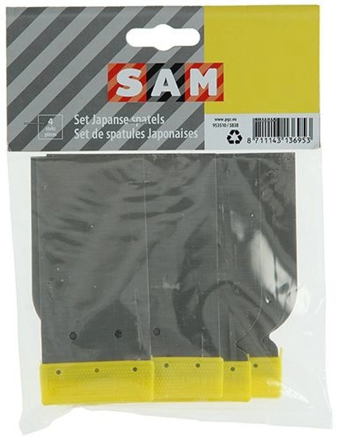 Sam Verfgereedschap Japanse plamuurmessen set 4-delig-image