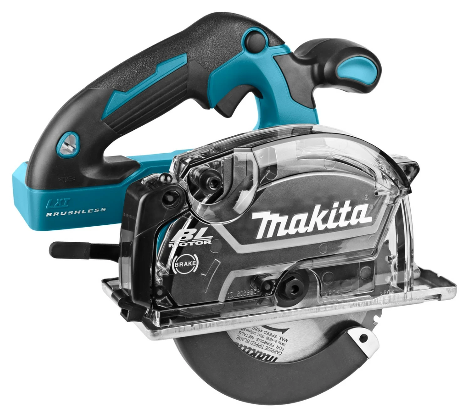Makita DCS553RTJ 18V Li-Ion batterie scie circulaire à métaux (2x 5,0Ah batterie) dans Mbox - 150 mm - sans charbon-image