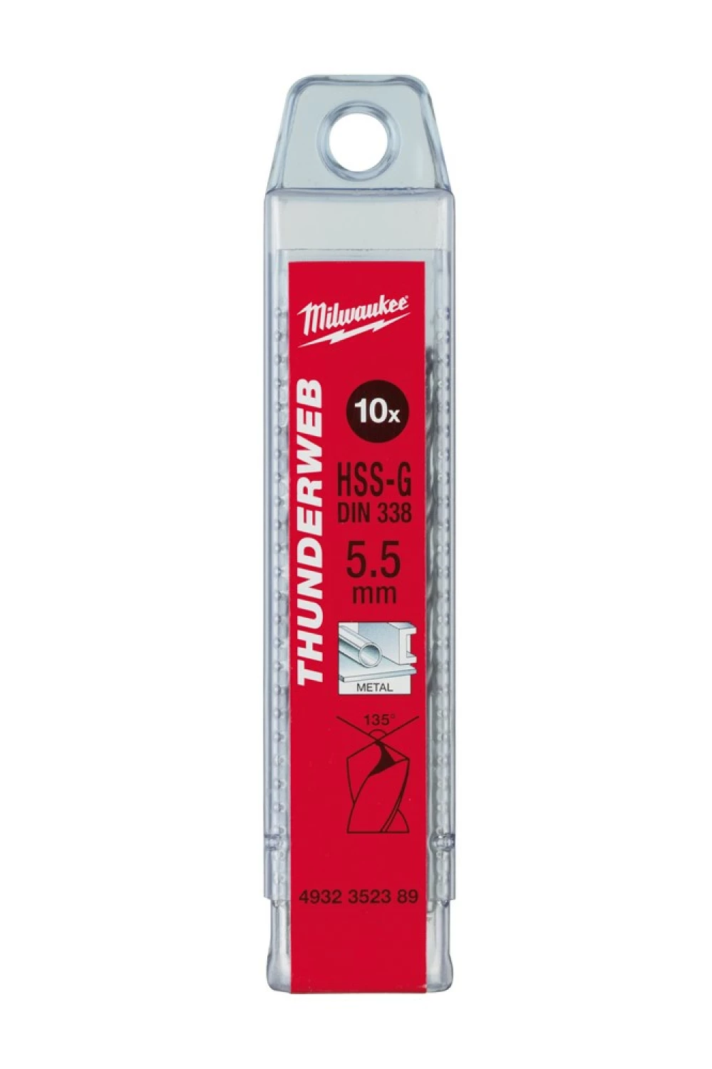 Milwaukee 4932352390 Thunderweb HSS-G Metaalboor - 6 x 57 x 93mm (10st)-image