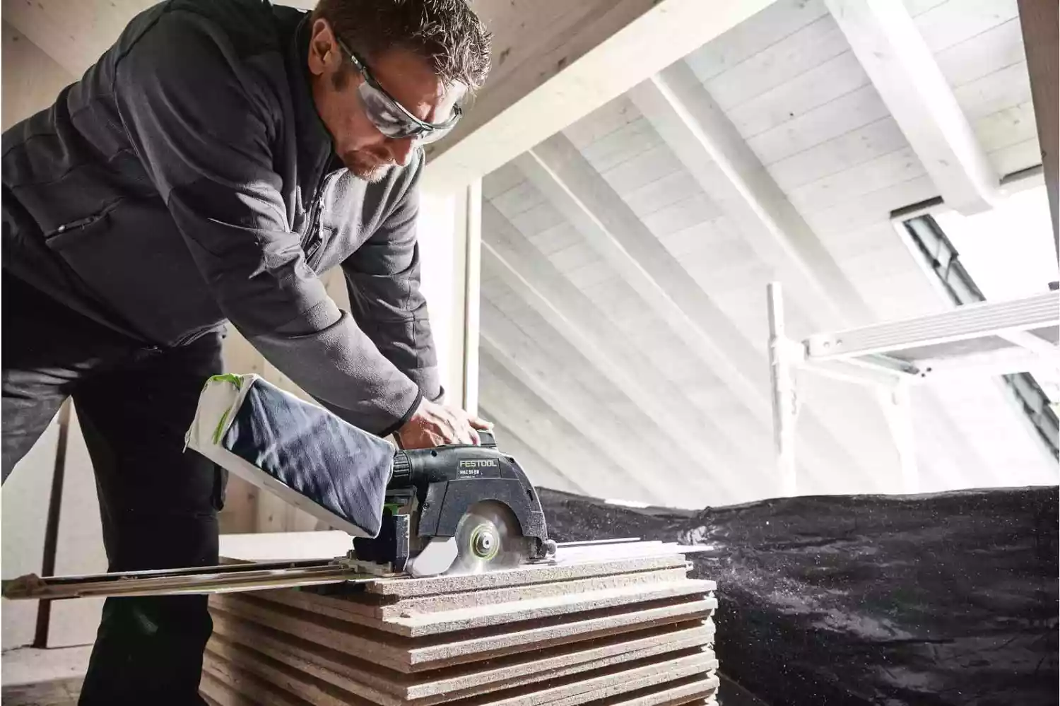 Festool HKC 55 5,0 EBI-Set-FSK 420 18V Li-Ion accu pendelkapzaag set (2x 5,0Ah) in systainer - 160mm-image