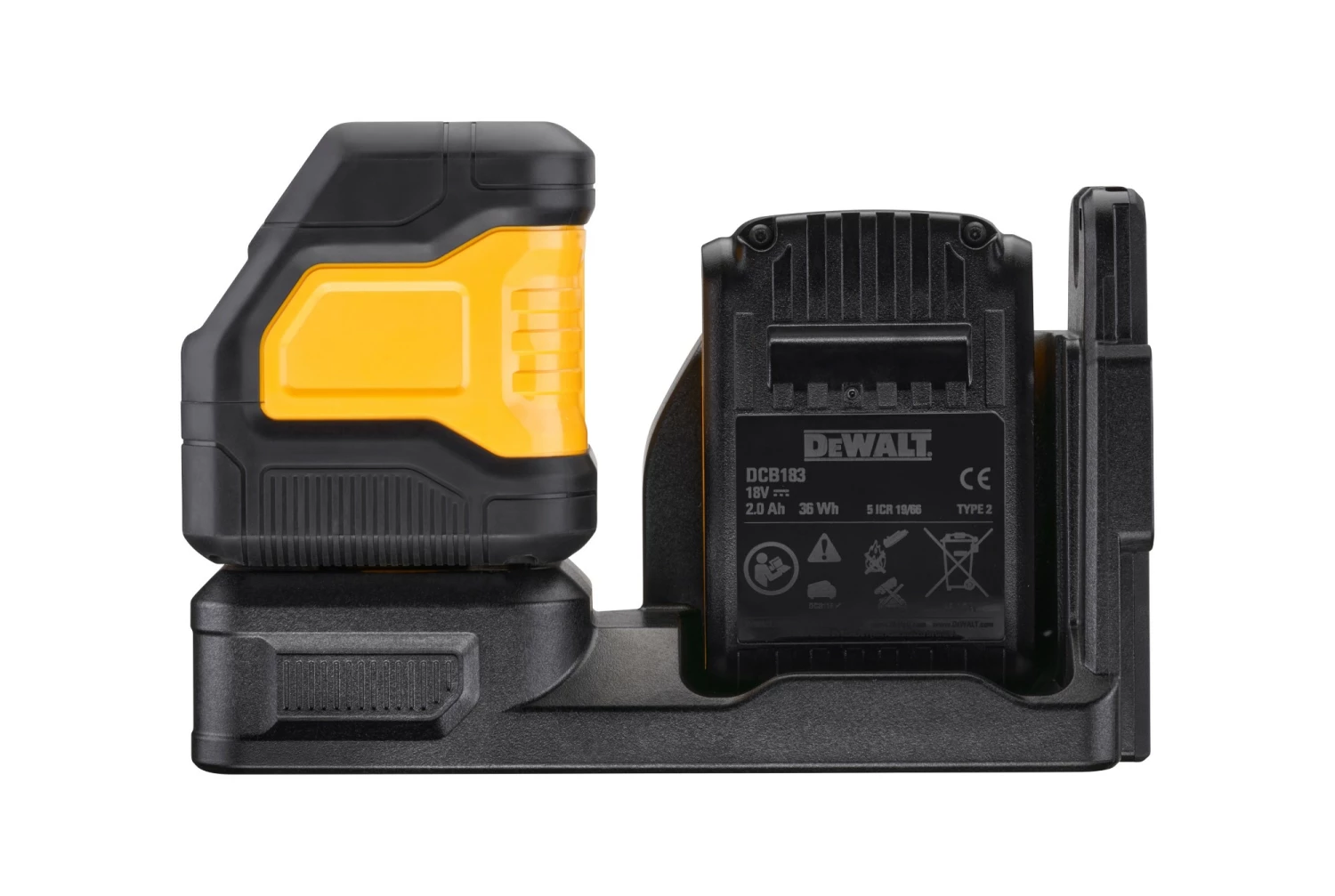 DeWALT DCE088D1G18 12V / 18V Li-ion XR Accu Zelfnivellerende kruislijnlaser set (1x 2.0Ah) in TSTAK koffer - groen-image