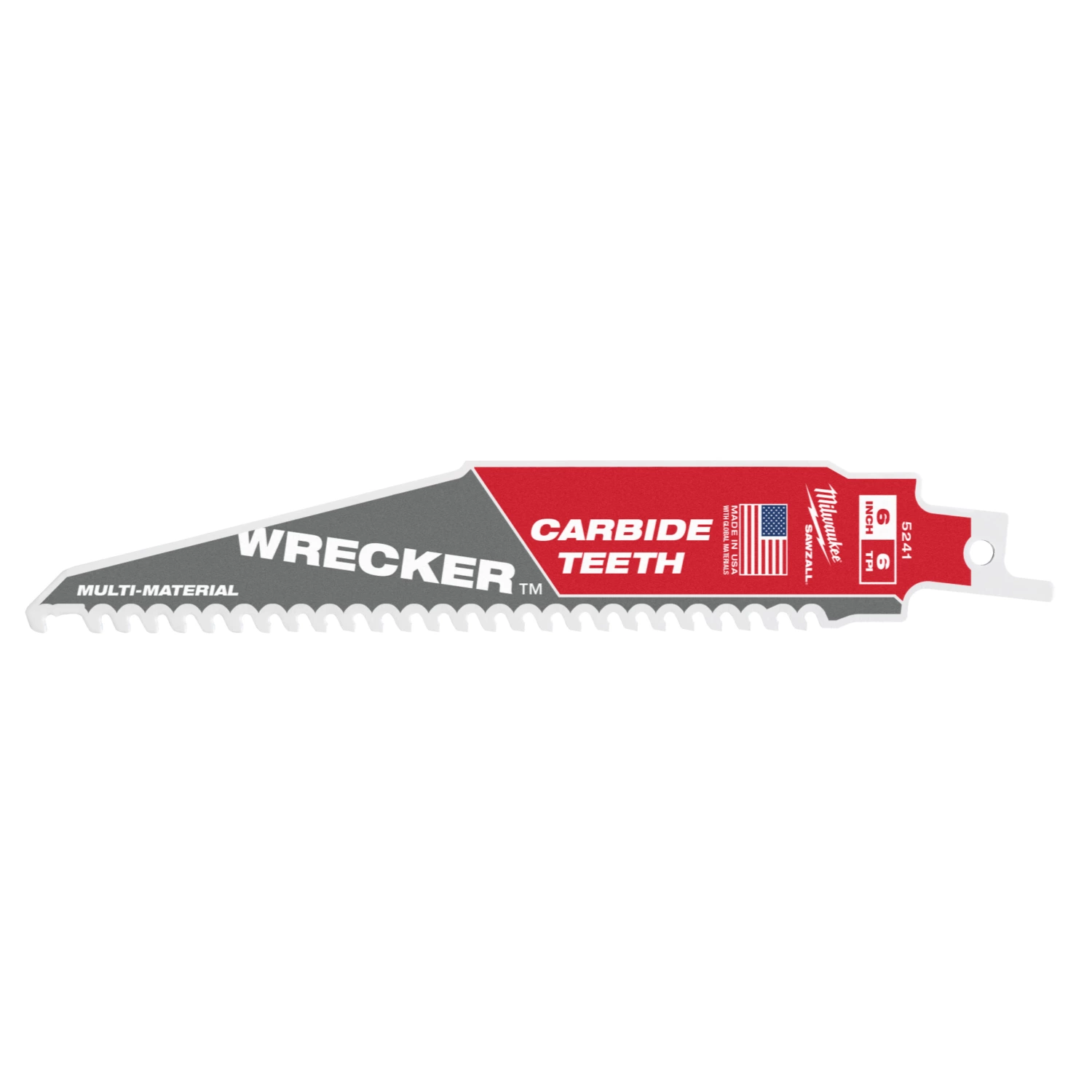 Milwaukee 48475241 Lame de scie alternative Sawzall, carbure WRECKER - 150 x 6TPI - multi-image