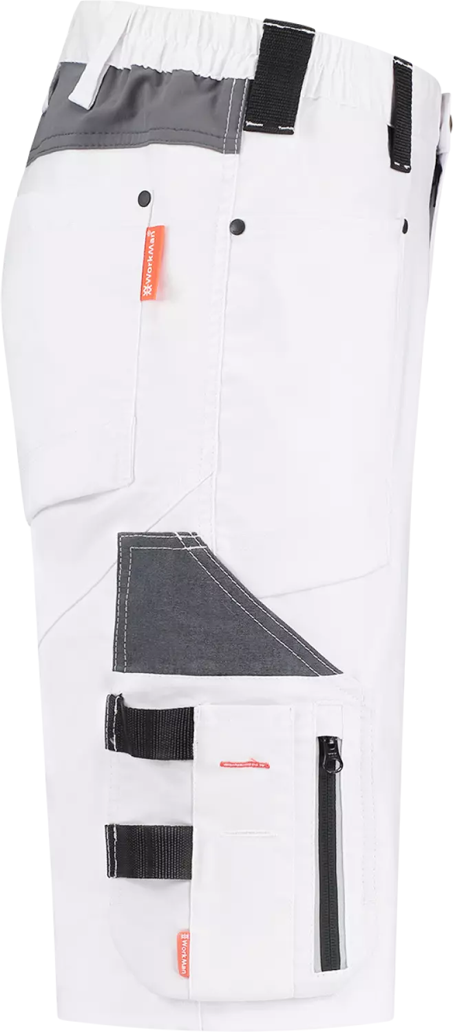 Workman 9083 STRETCH Bermuda Werkbroek P2S - Wit / Grijs - Maat 42 (28/30)-image