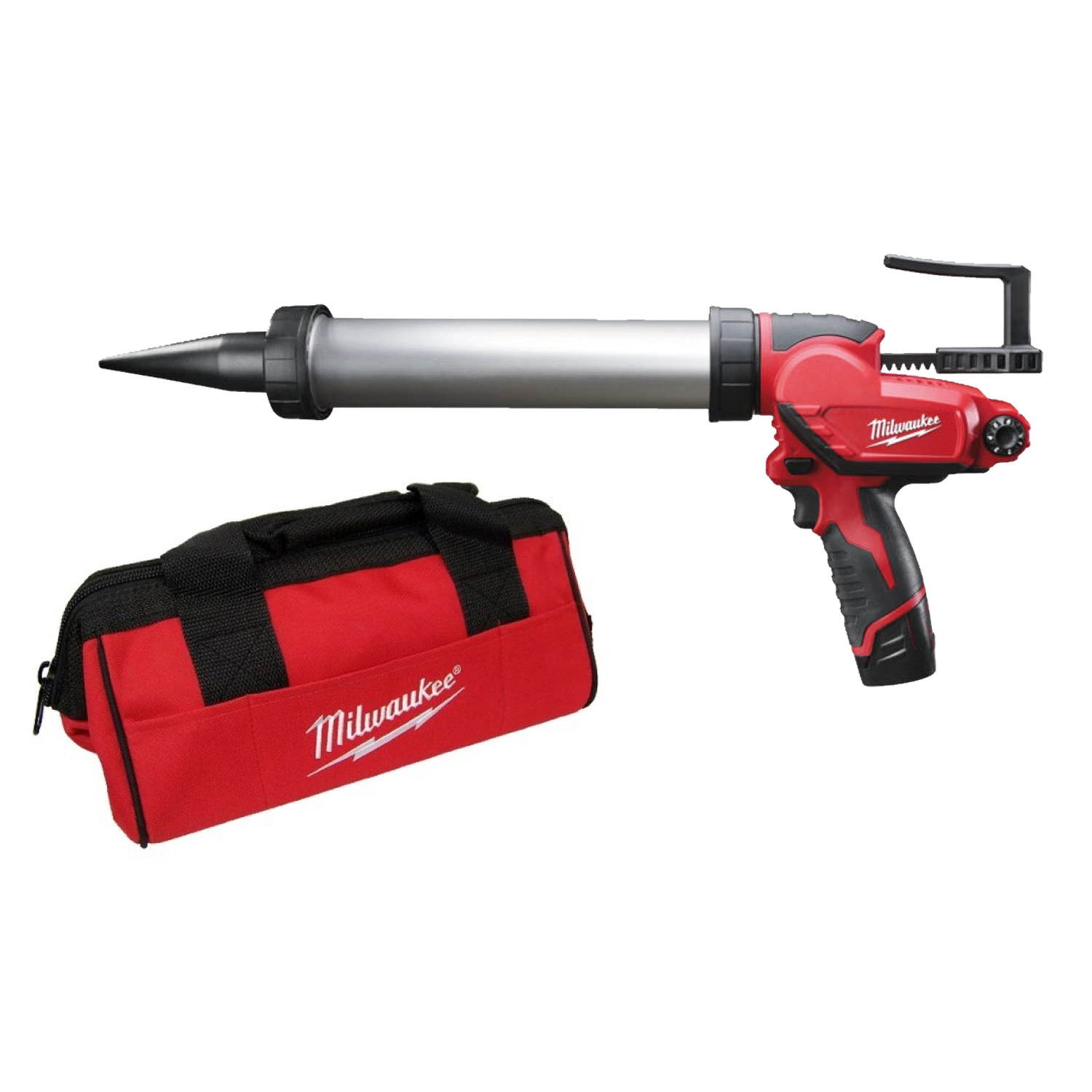 Milwaukee M12 PCG/400A-0 12V Li-Ion Accu lijm- en kitspuit body incl. worsthouder in tas-image