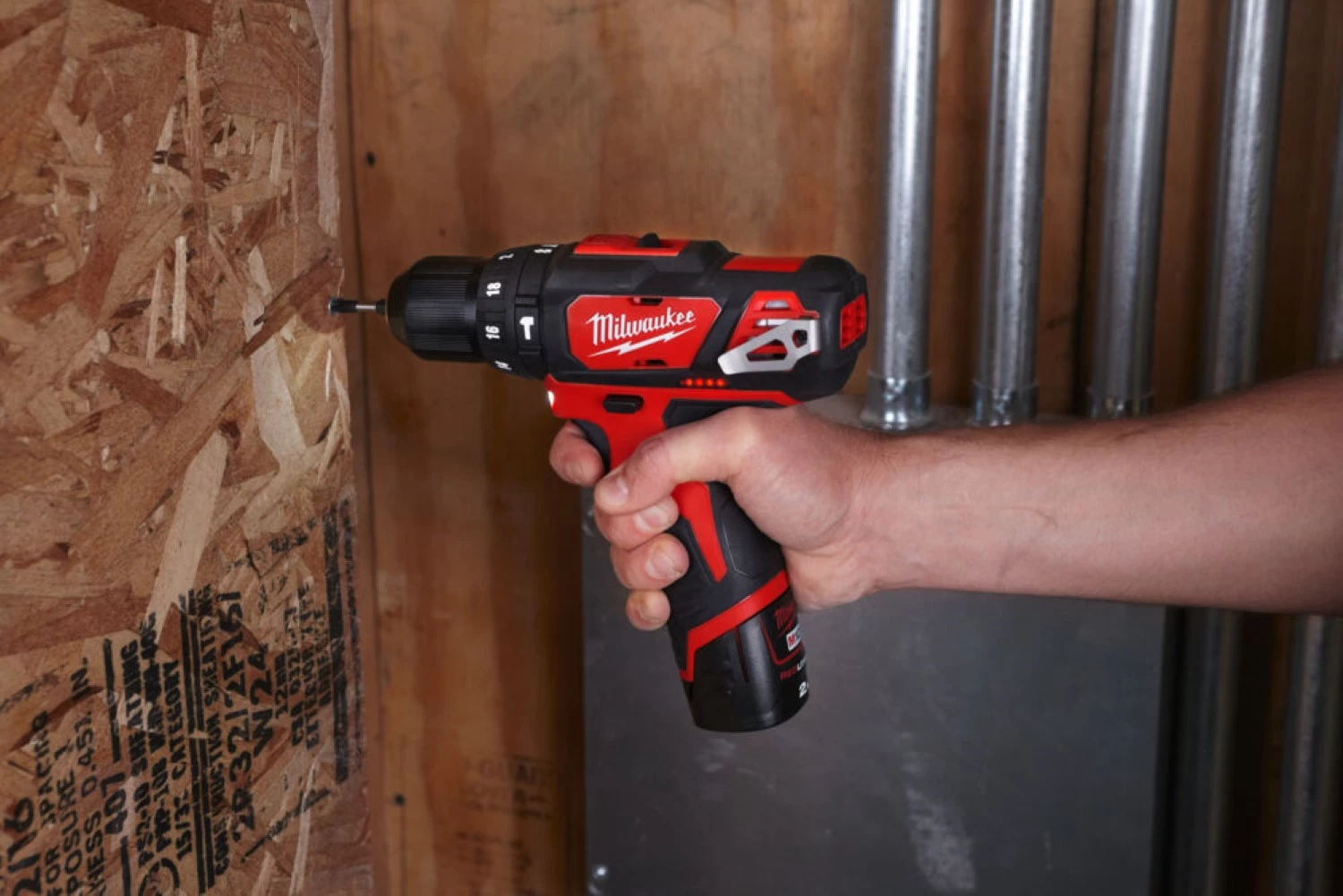 Milwaukee M12 BPD-402C 12V Li-Ion accu klopboor- /schroefmachine set (2x 4.0Ah accu) in koffer-image