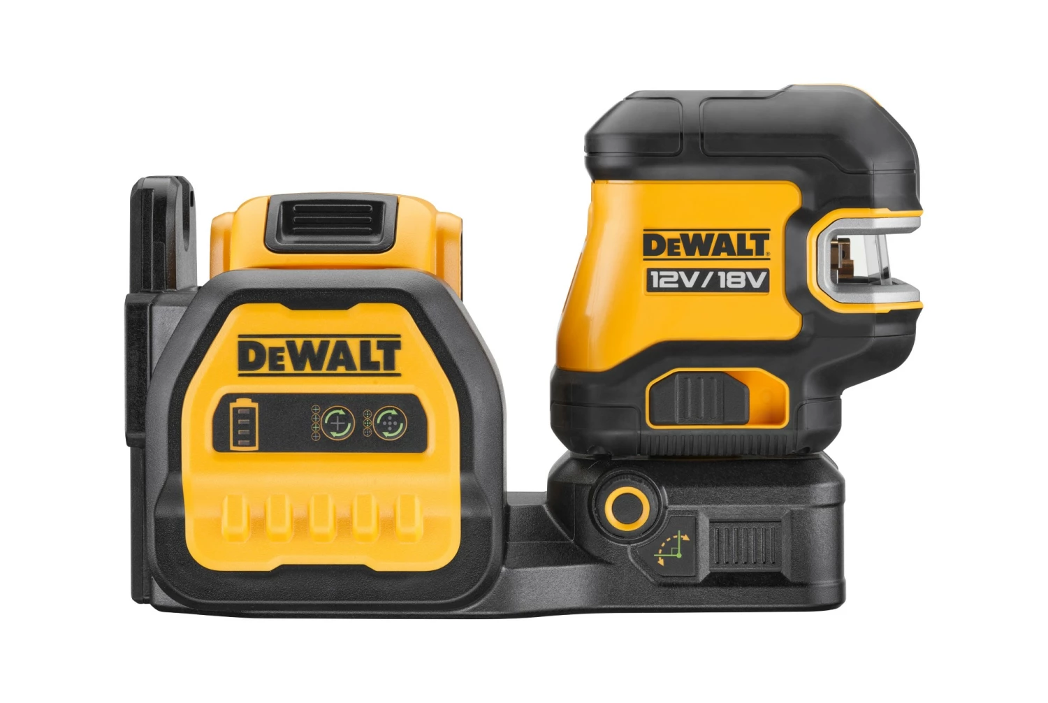 DeWALT DCE825D1G18 12V / 18V Li-ion XR Accu Zelfnivellerende 5 Punts kruislijnlaser set (1x 2.0Ah) in TSTAK koffer - Groen-image