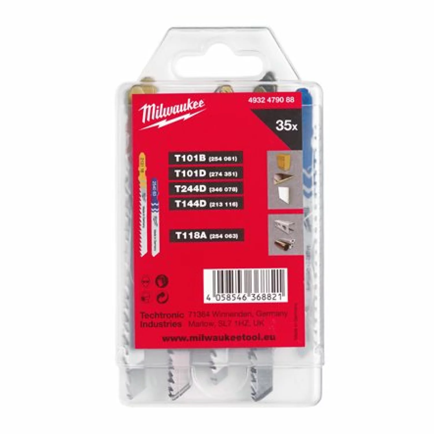 Milwaukee 4932479088 Decoupeerzaagbladen set - T-receptie - 35 stuks-image