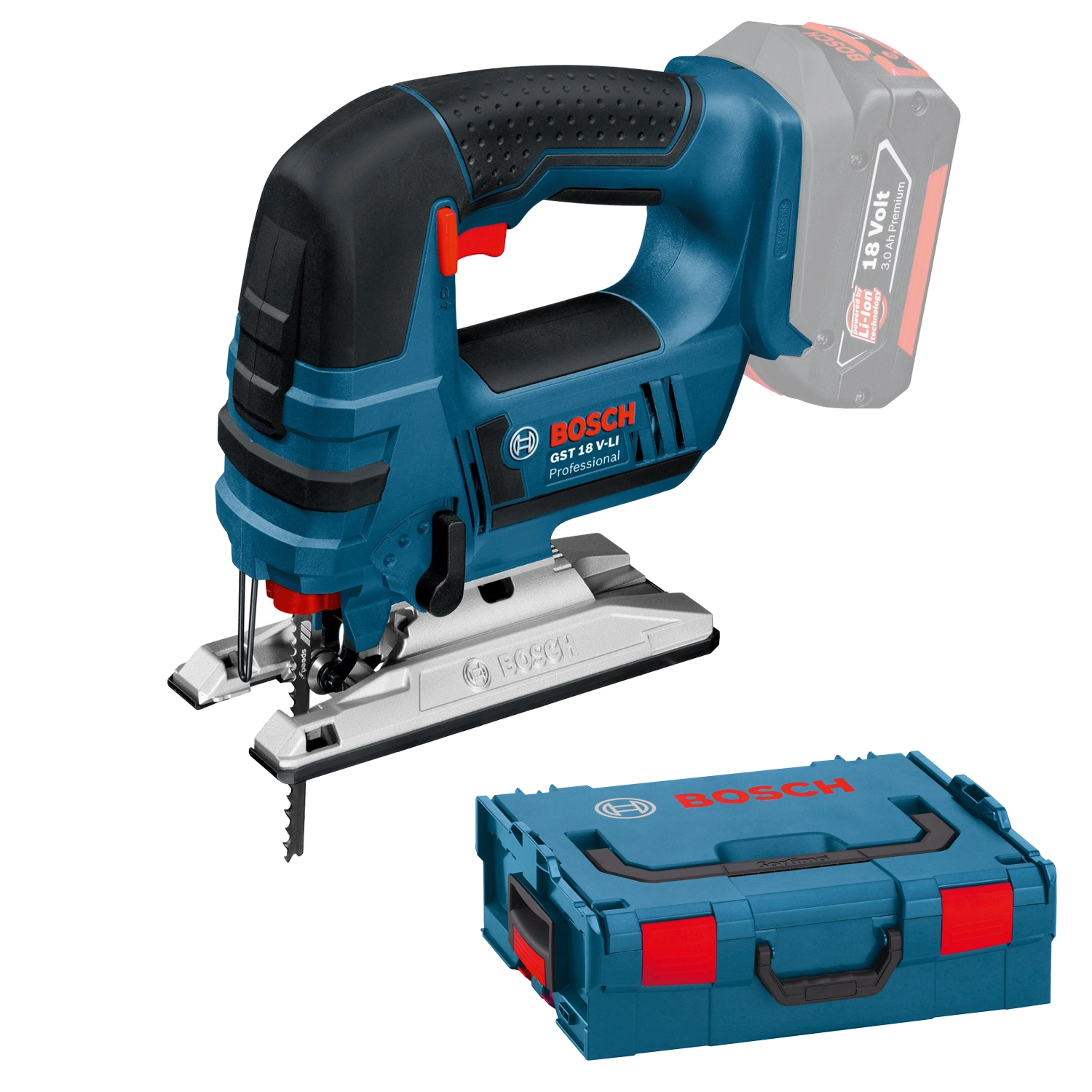 Bosch GST 18 V-LI B SOLO 18V Li-Ion Accu decoupeerzaag body in L-Boxx - D-greep - variabel-image