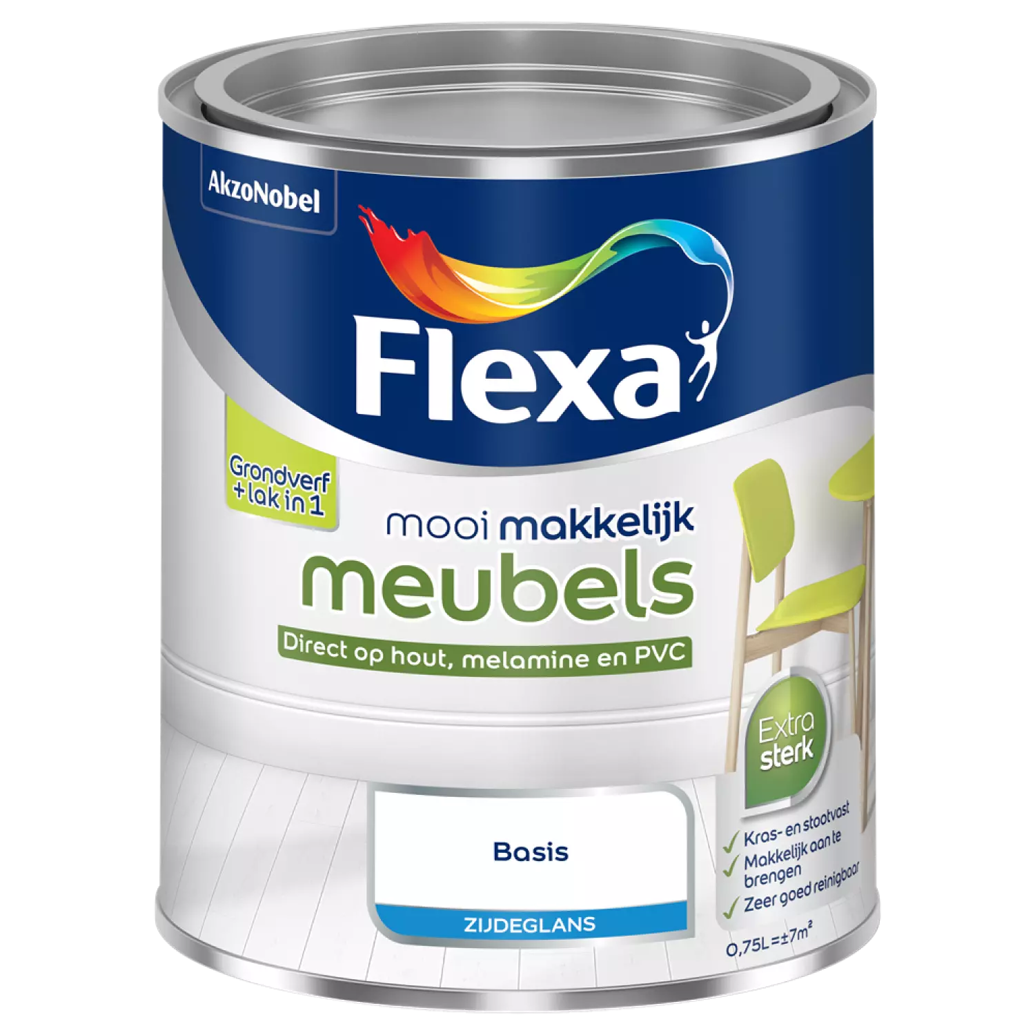 Flexa Mooi Makkelijk Meubels Zijdeglans - op kleur gemengd - 0,75L-image