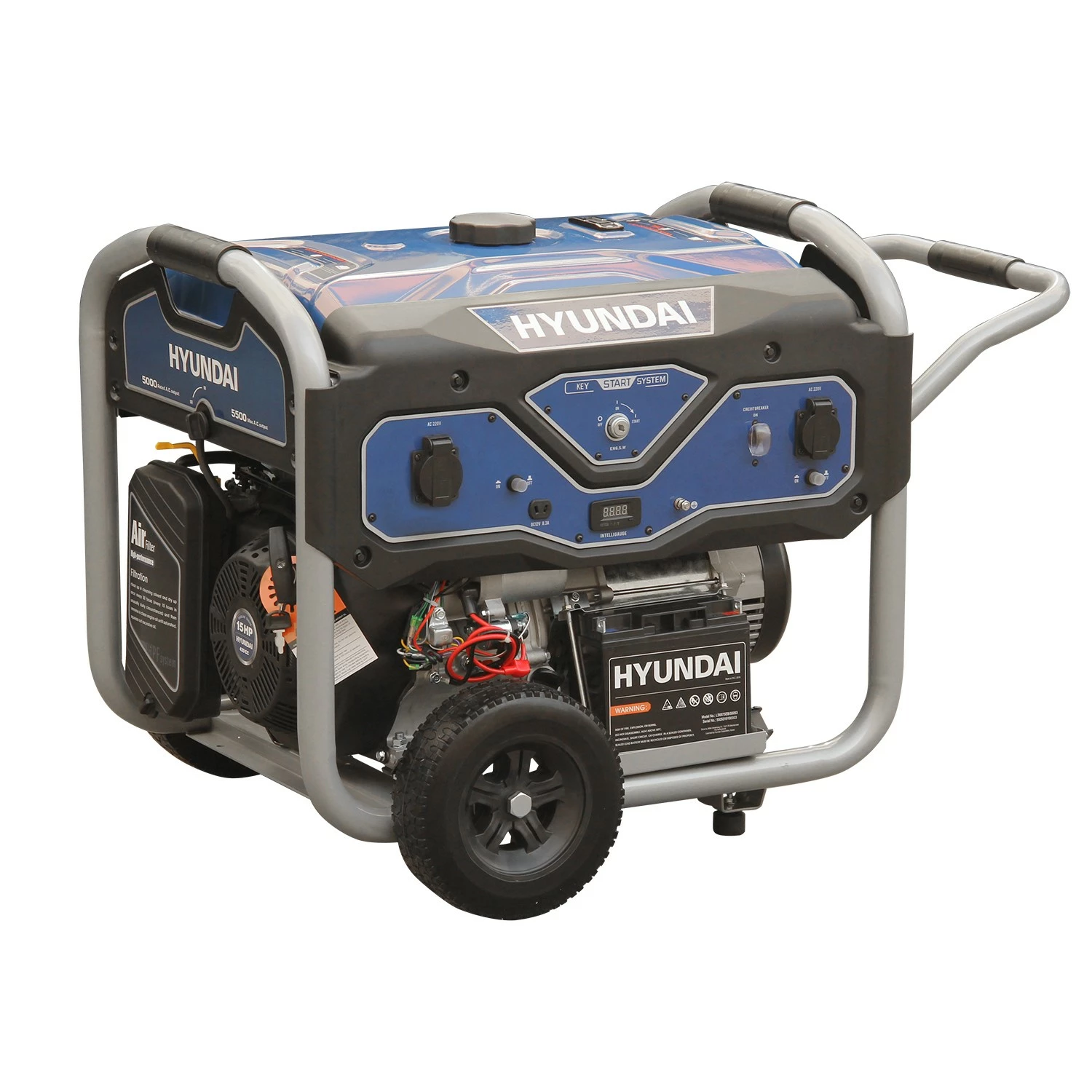 Hyundai 55053 Benzine generator met elektrische start - OHV Motor - 5500W-image