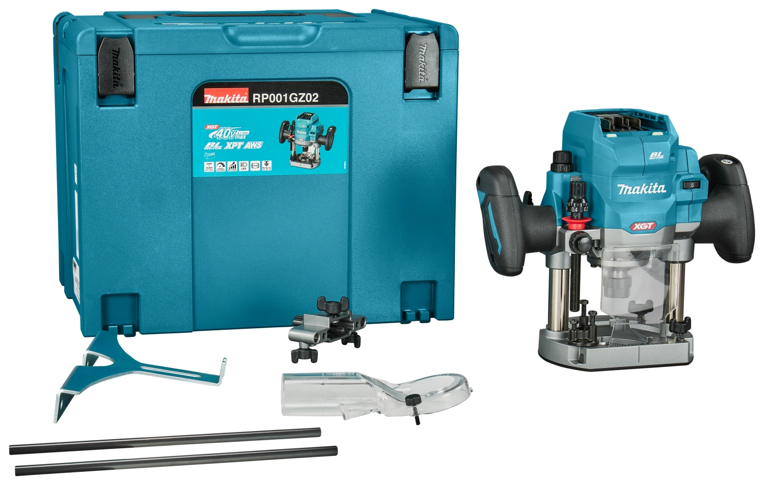 Makita RP001GZ02 XGT 40V Max Défonceuse dans Mbox - 1900W - 12 mm-image