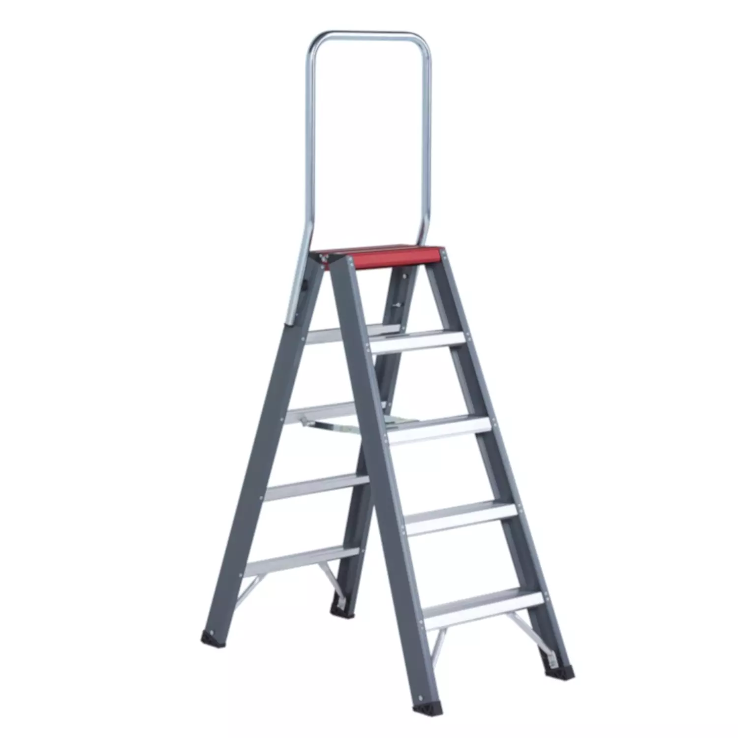 Altrex Falco FDO 5 Dubbele trap - Aluminium met coating - 2 x 5 treden - max. werkhoogte 3,2m-image