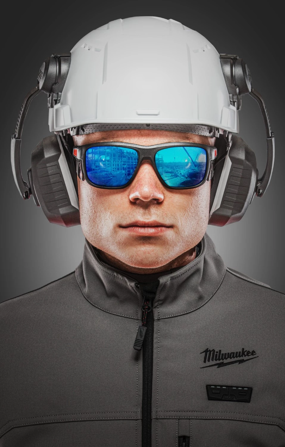 Milwaukee Lunettes de sécurité - avec monture - polarisées - bleu/vert-image