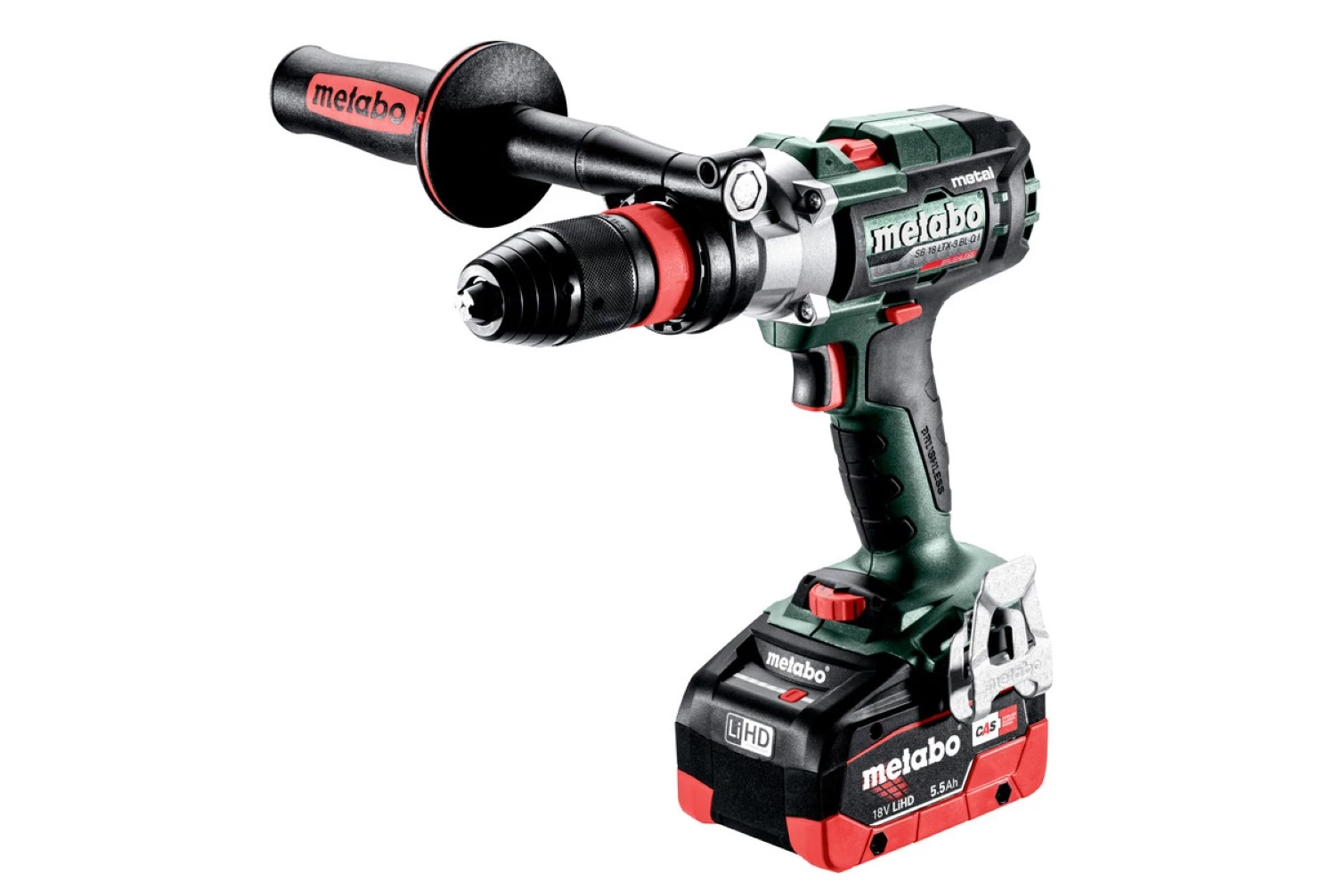 Metabo SB 18 LTX-3 BL Q I Metal 18V LiHD accu klopboormachine set (2x 5.5Ah accu) in metaBOX - 130Nm - 68mm-image