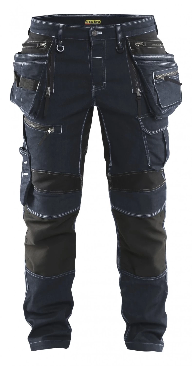 Blåkläder X1900 Pantalon de travail en denim stretch 1990 - bleu marine/noir - taille 58 (XXL)-image