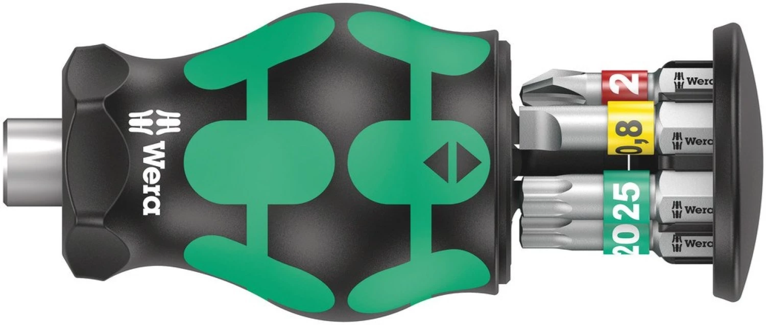 Wera 05008873001 Kraftform Kompakt Stubby Magazin 1 tournevis à embout interchangeable - 6 en 1 multi-embouts-image