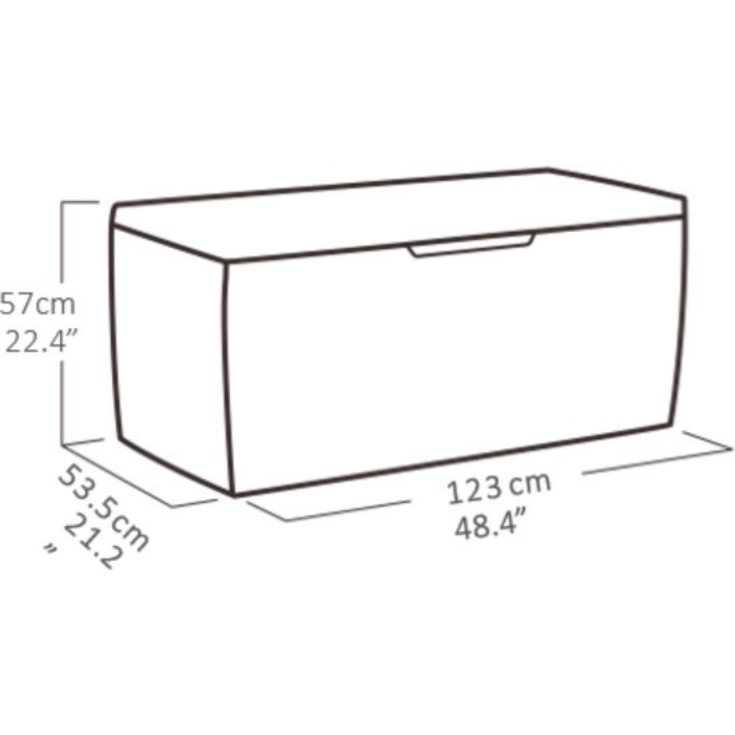 Keter 227484 Springwood opbergbox - 305L - 123,5x53,5x57cm-image