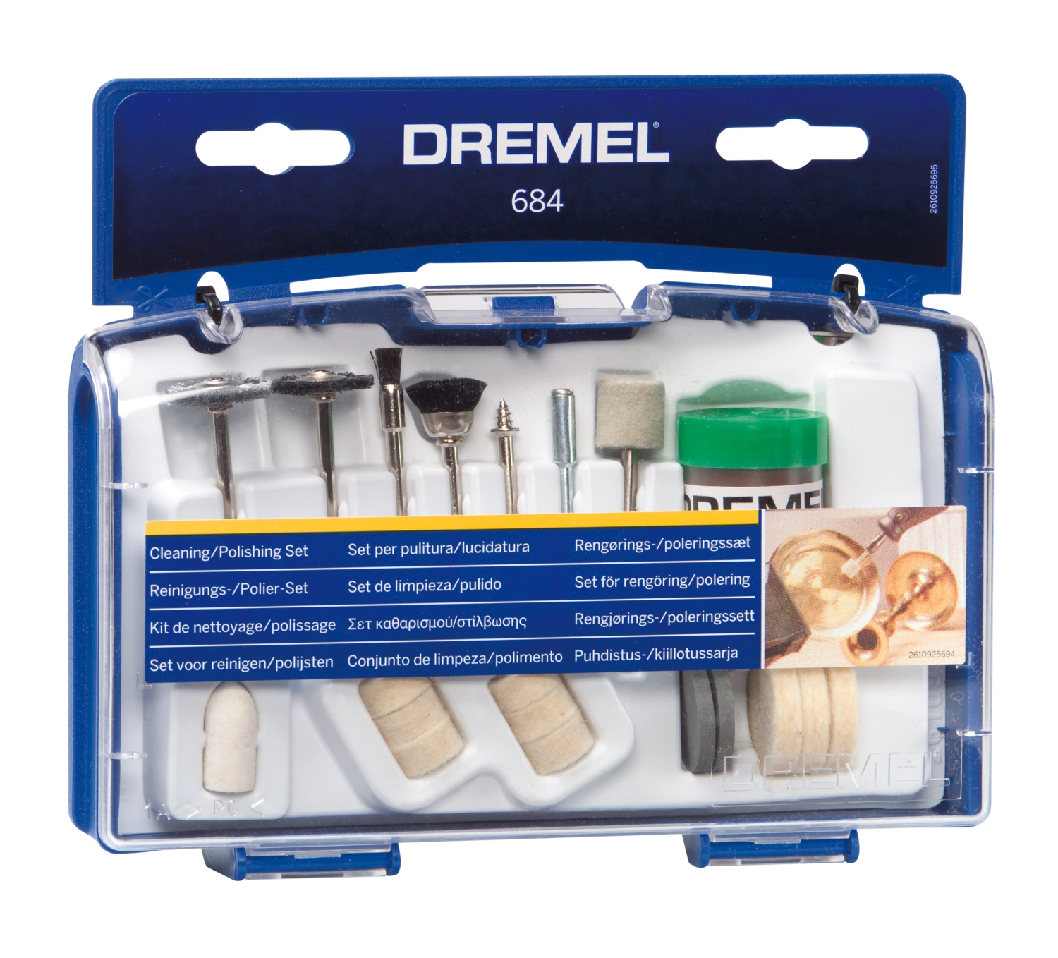 Dremel 684JA 20-Delige accessoires set voor reinigen en polijsten in opbergkoffer-image