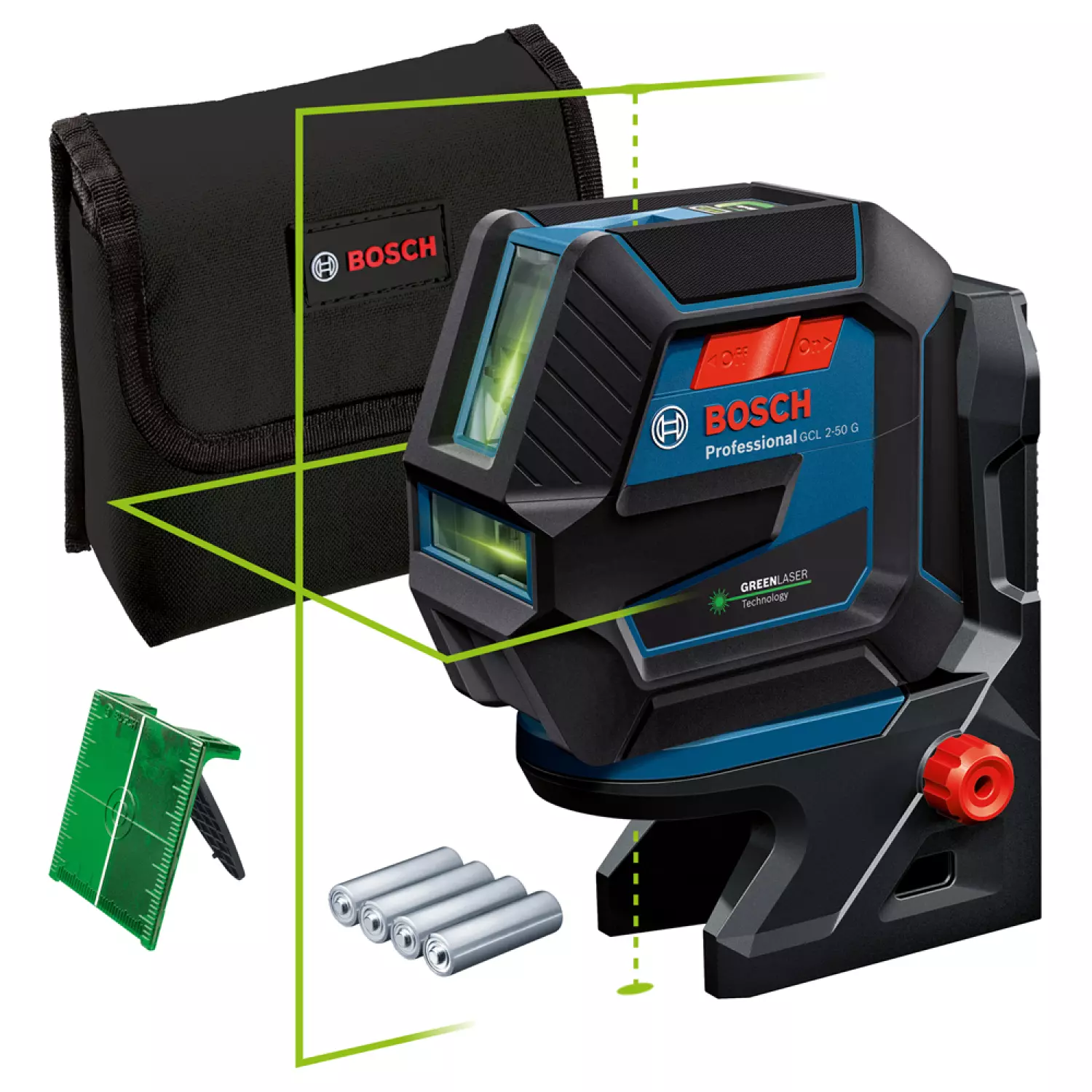 Bosch GLL 2-50 g Cross Laser + support en stockage TUI - 15 m-image