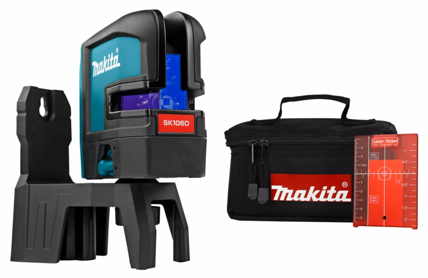 Makita SK106DZ 10.8V Li-Ion accu Kruislijnlaser body in tas - 2 lijnen - 25m - rood-image