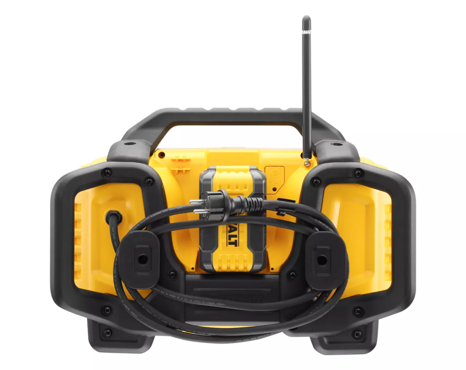 DeWALT DCR027-QW 18 V Li-ion XR batterie DAB+ radio de chantier avec fonction de recharge - fonctionne sur secteur et batterie-image