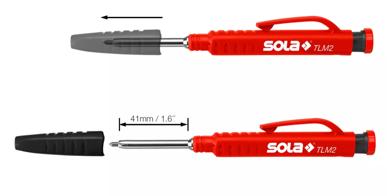 Pennarello Per Fori Profondi Sola TLM2 – Mina In Grafite Con Temperamatite E Clip – Art. 66041120