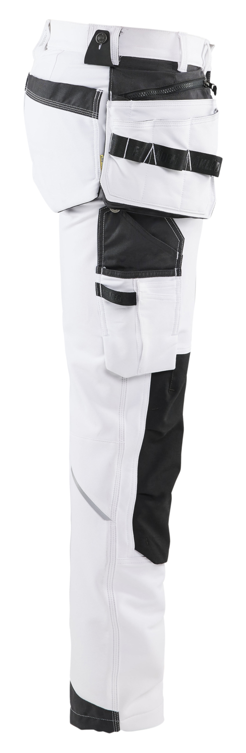 Blåkläder 1079 Pantalon de travail pour peintre/plâtrier avec stretch 4 directions - blanc/gris foncé - 54 (XL)-image