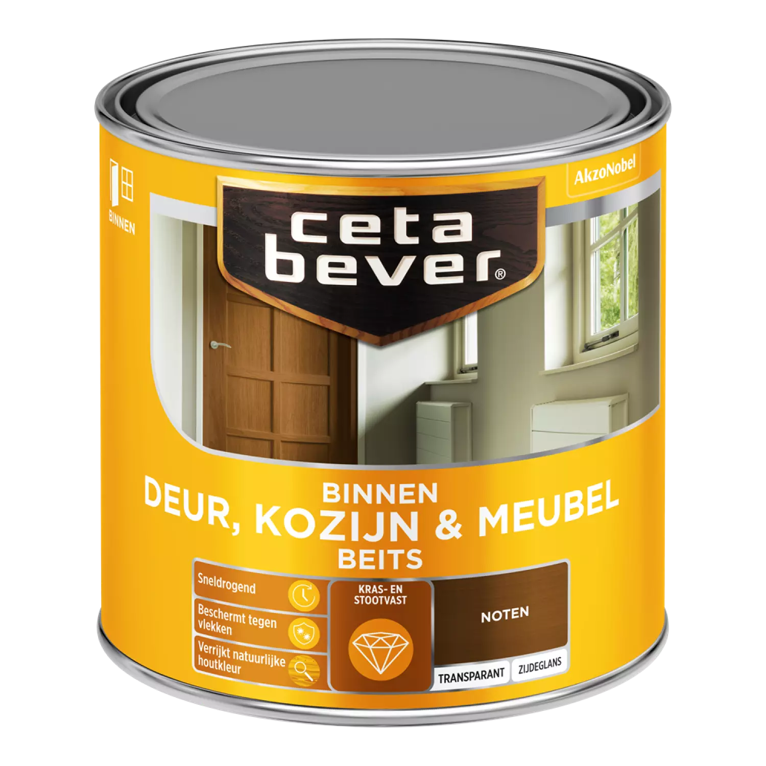 Cetabever Binnenbeits Deuren & Kozijnen Transparant Zijdeglans - Noten - 250ml-image