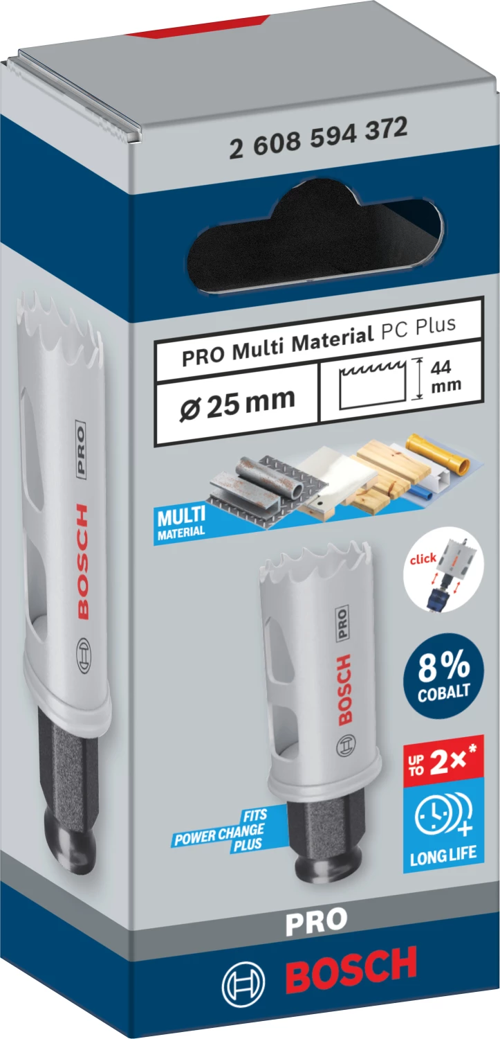 Bosch 2608594372 PRO Scie cloche multi-matériaux avec Power Change plus - 25 mm-image