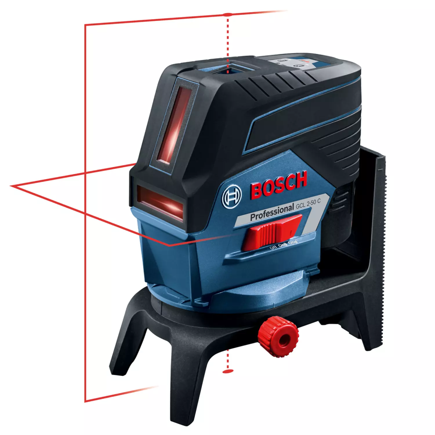 Bosch GCL 2-50 C SOLO 12V Li-Ion accu Kruislijn-/puntlaser body in L-Boxx - rood - 20m-image