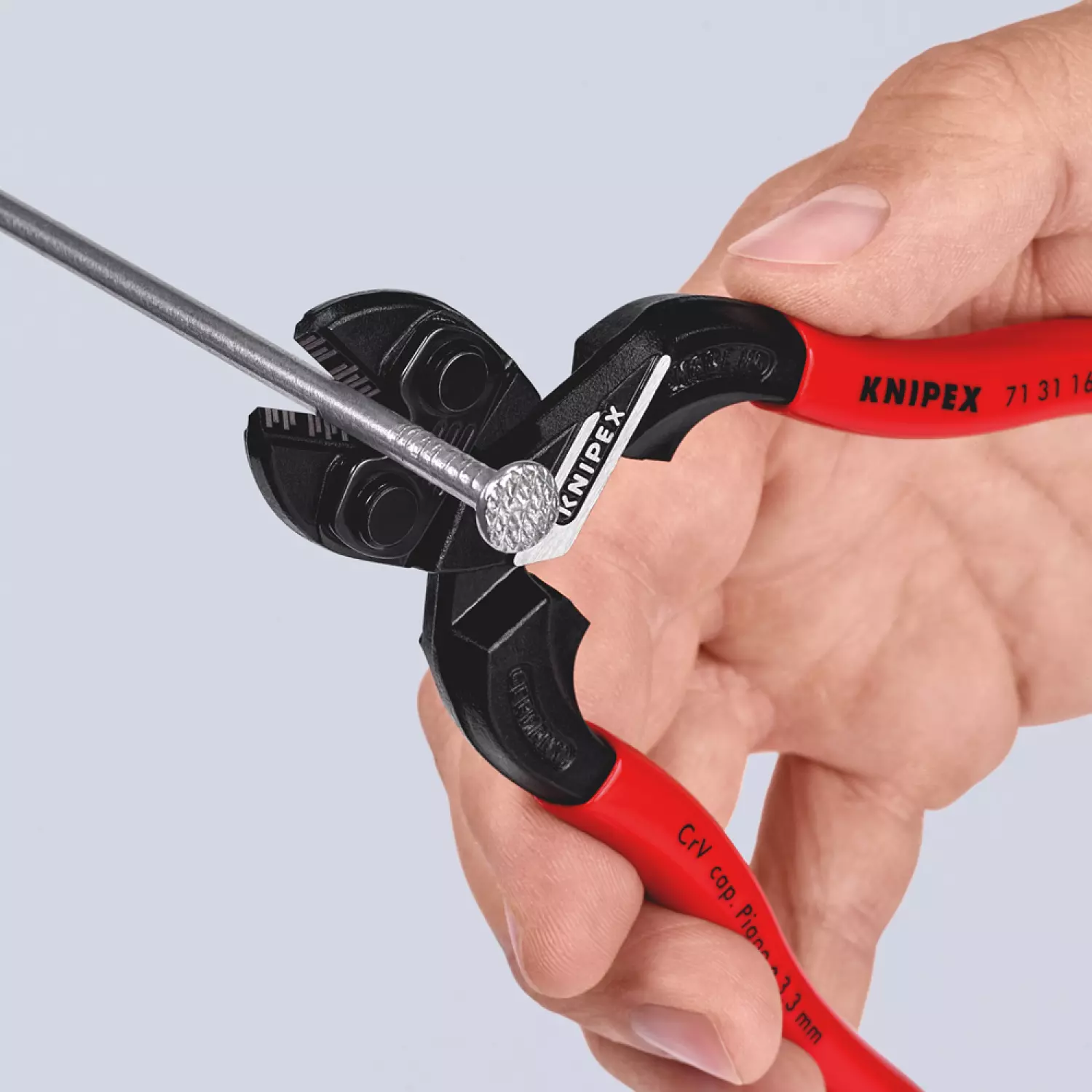 Knipex 71 31 160 CoBolt S Pinces coupantes compactes avec entaille de coupe - 160 mm-image