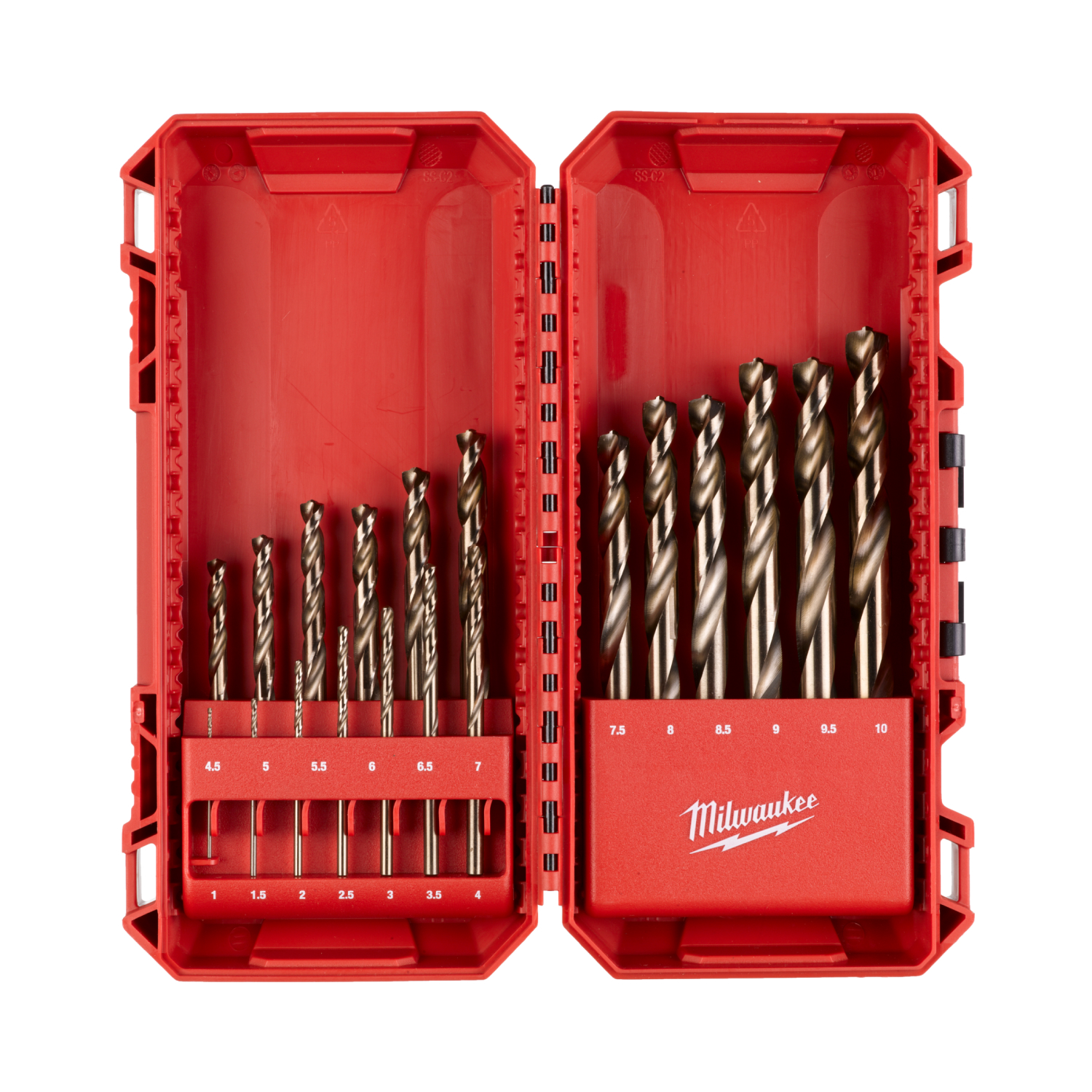 Milwaukee 4932493867 19-delige HSS-Ground Metaalborenset 1-10mm - Red Cobalt - in Packout-image