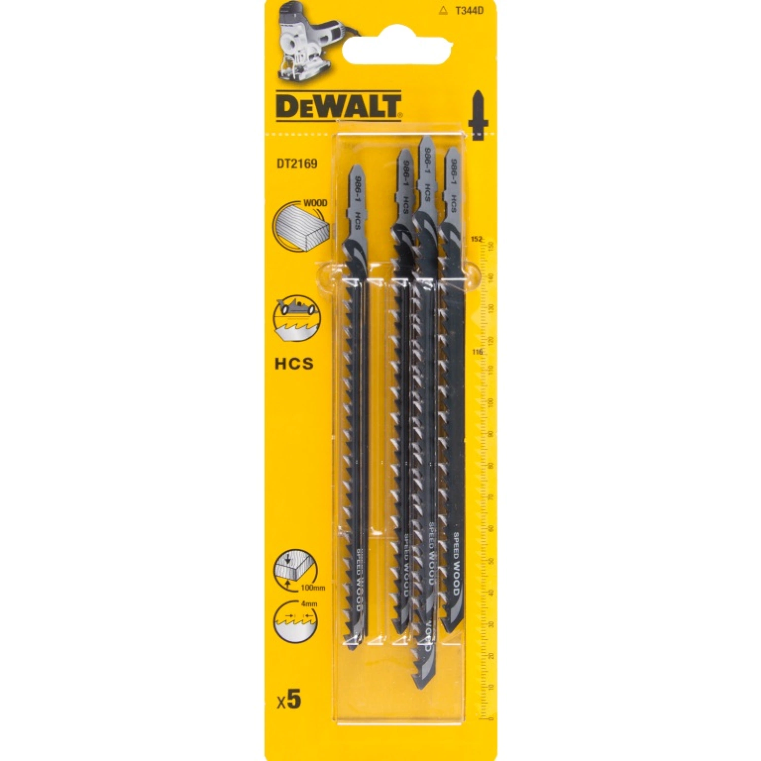 DeWALT DT2169 HCS Blade Speed ​​- Distance dentaire de 4 mm - Bois (5e)-image