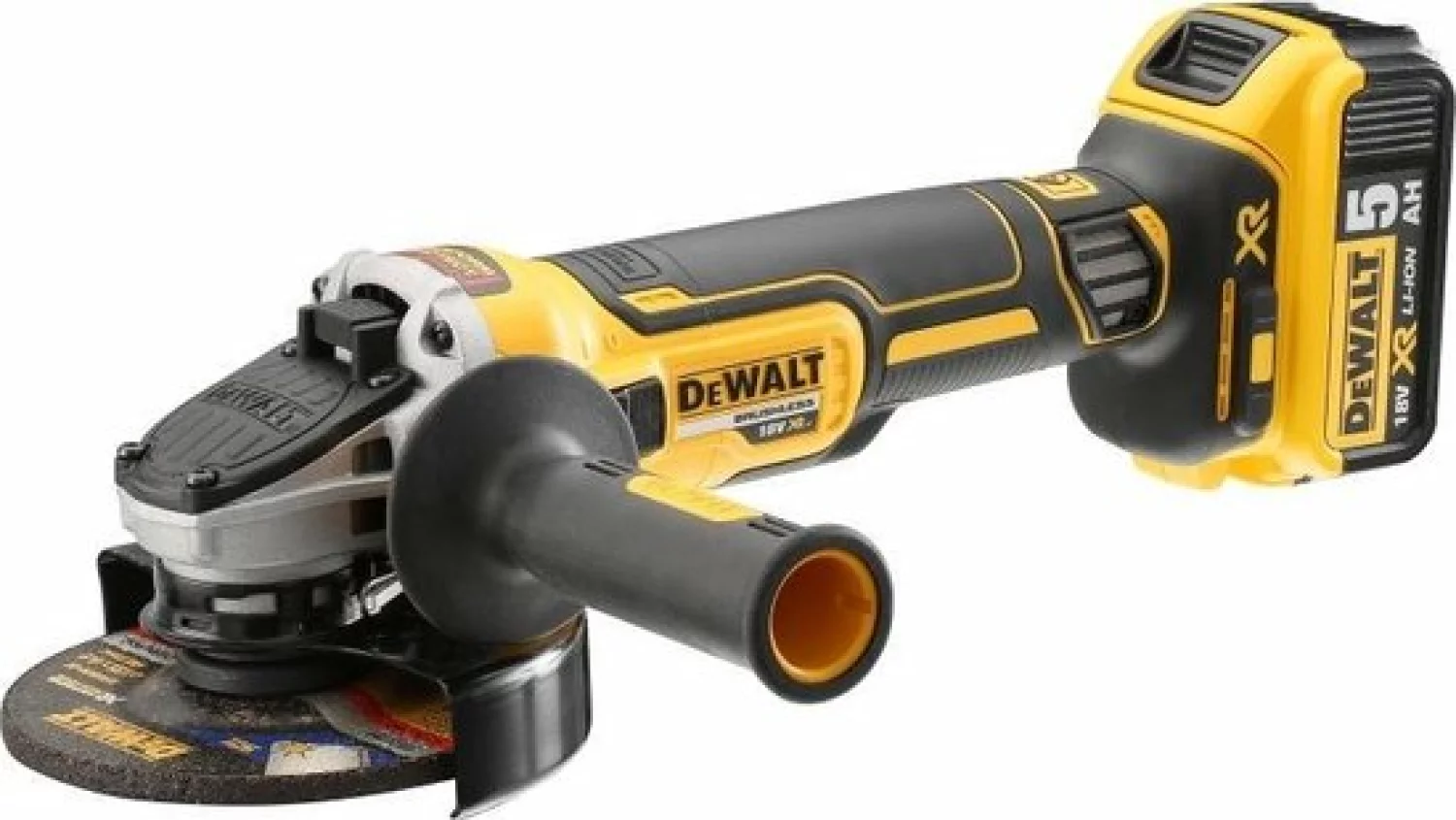 DeWALT DCG405P2 18V Li-Ion accu haakse slijper set (2x 5.0Ah accu) in TSTAK - 125mm - koolborstelloos-image