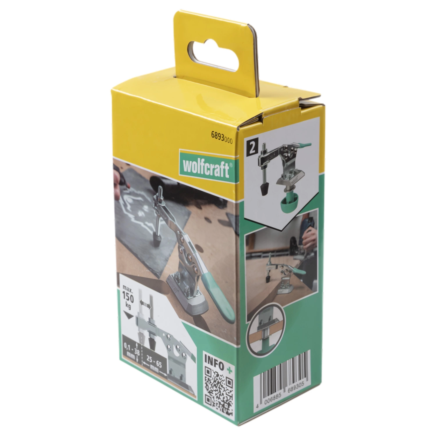 Wolfcraft 6893000 Mobiele Snelspanner voor werkbank - 38mm - 150kg-image