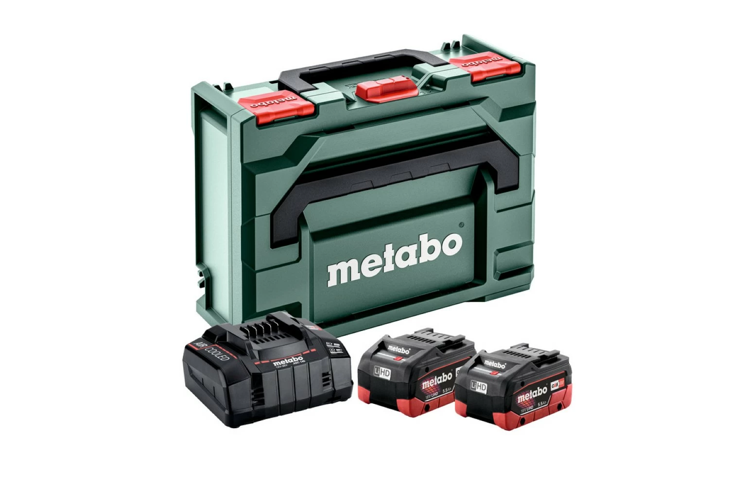 Metabo 685077000 18V LiHD accu starterset (2x 5.5Ah) + lader in MetaBox-image