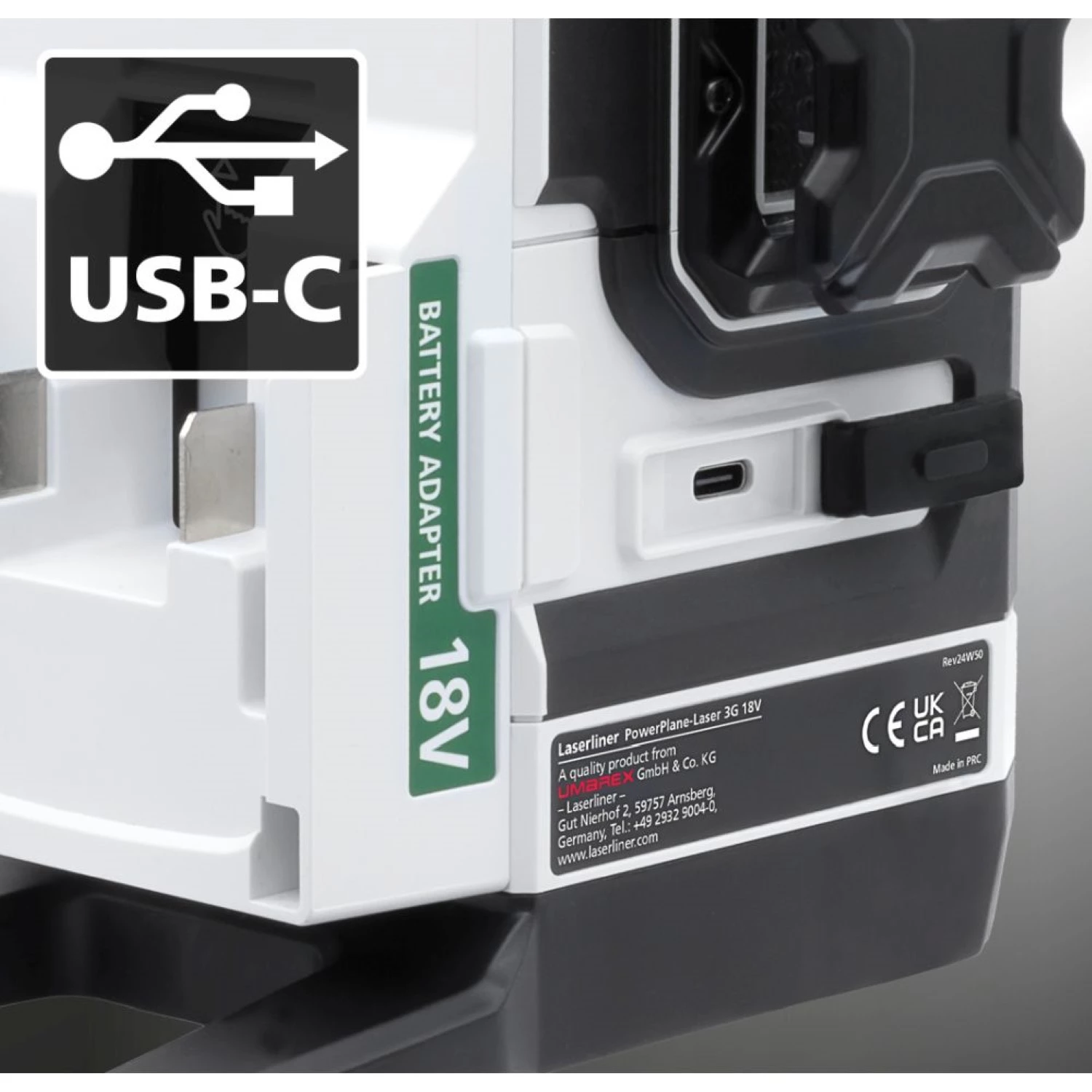 Laserliner PowerPlane-Laser 3G Multi-18V Laser à lignes croisées dans L-Boxx - 3 lignes - vert - 60 m - IP54 + trépied laser VarioStand L + adaptateur Festool-image