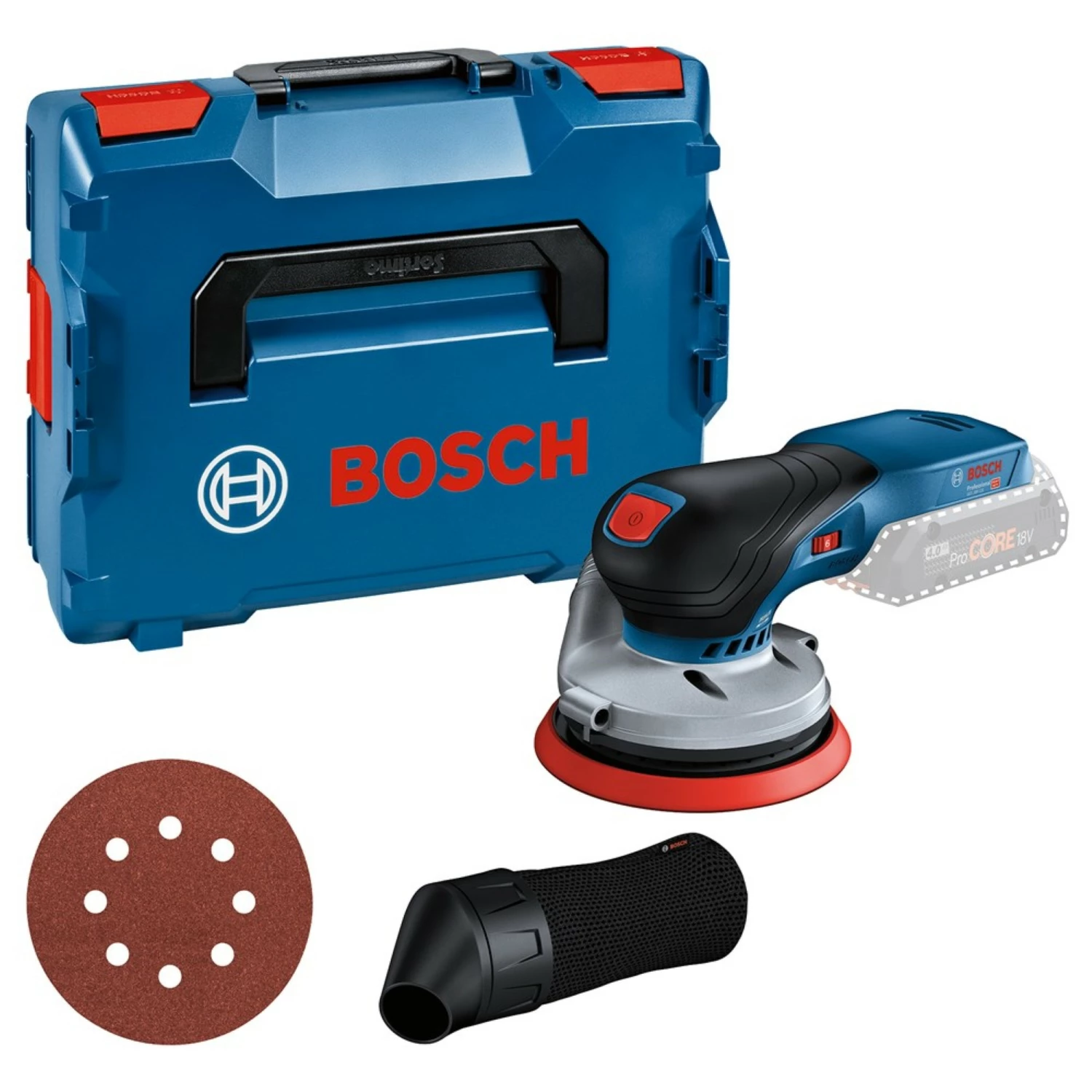 Bosch GEX 18V-125 18V Li-Ion accu excenterschuurmachine body in L-Boxx met accessoires - 125mm - koolborstelloos-image