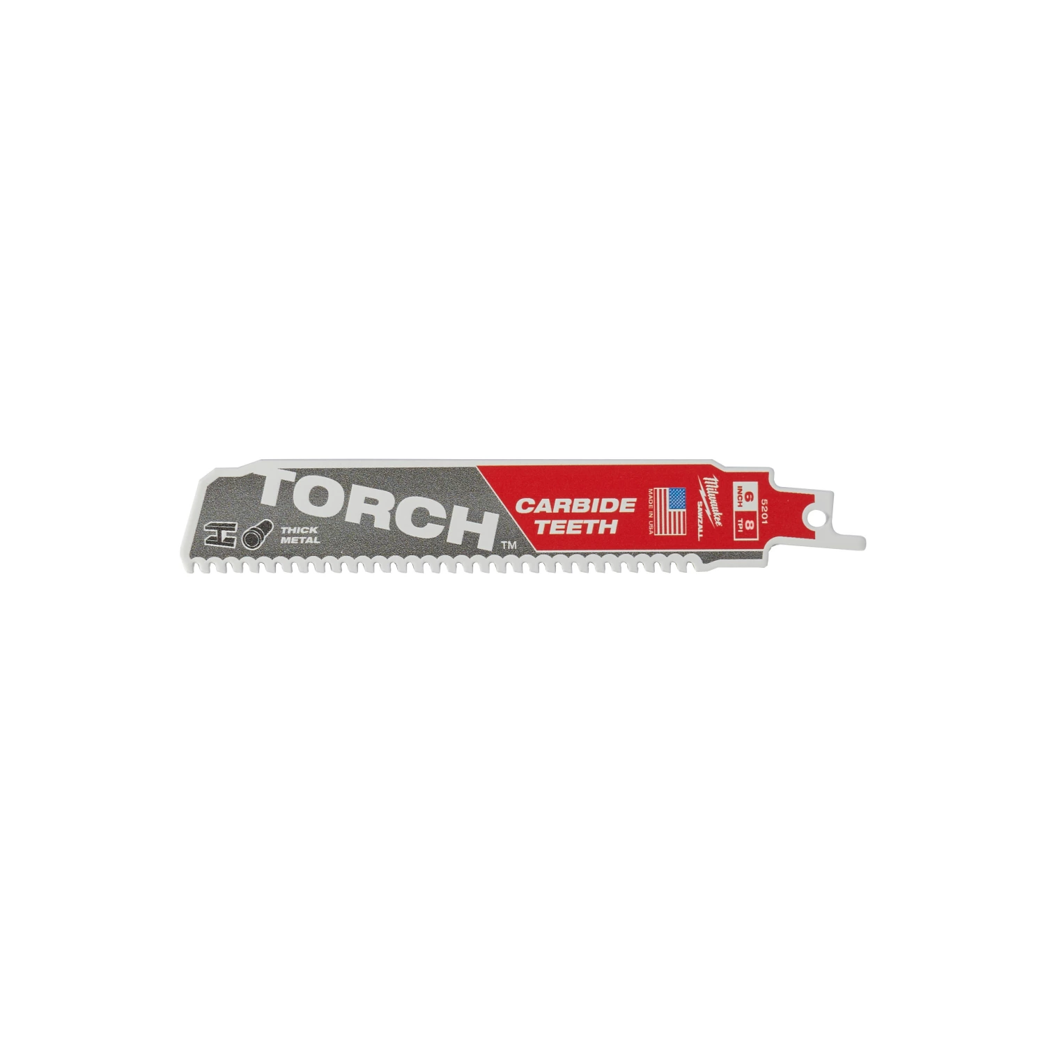 Milwaukee 48475501 Sawzall Reciprozaagblad TCT TORCH Carbide - 150 x 8TPI - metaal - 5st-image