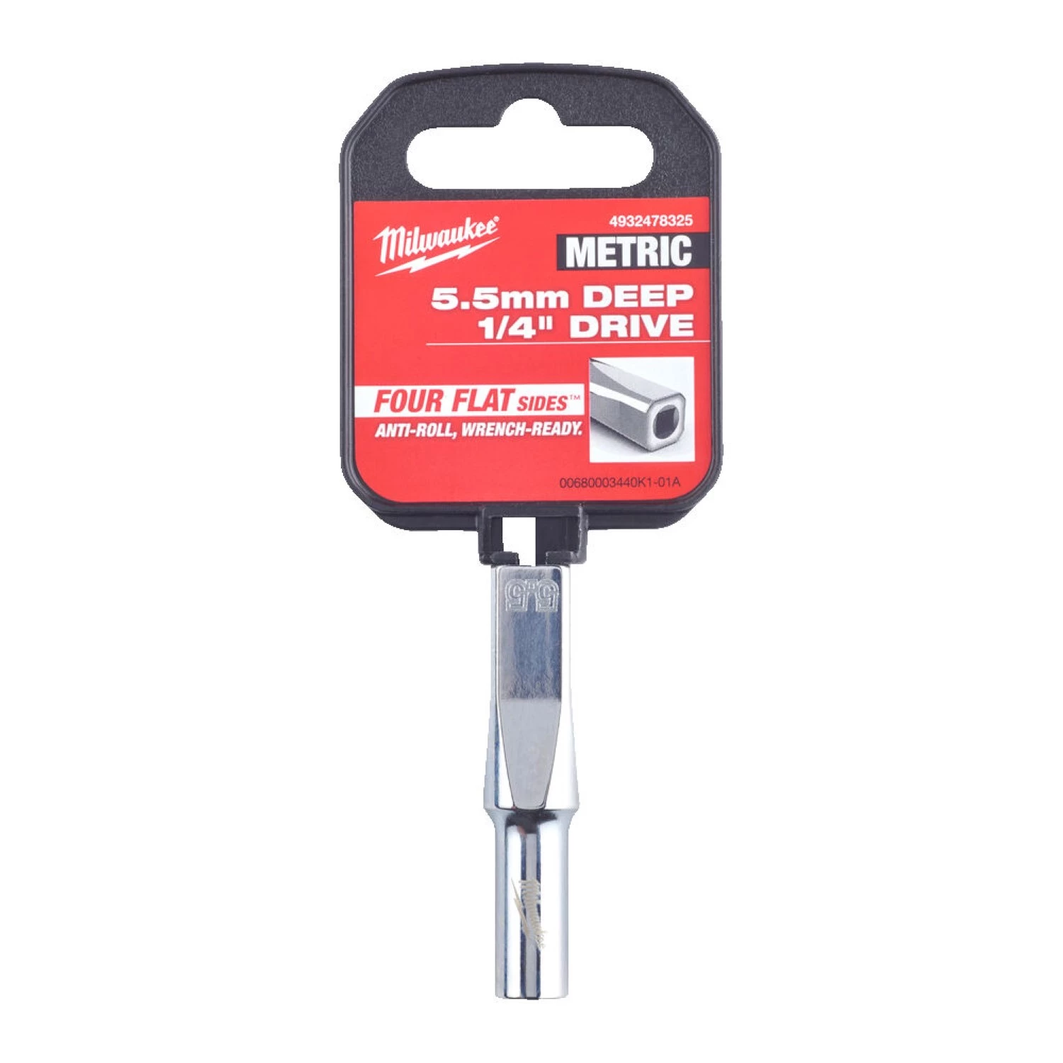 Milwaukee 4932478325 Dop - 1/4" FOUR FLAT™ lang - 5.5mm-image
