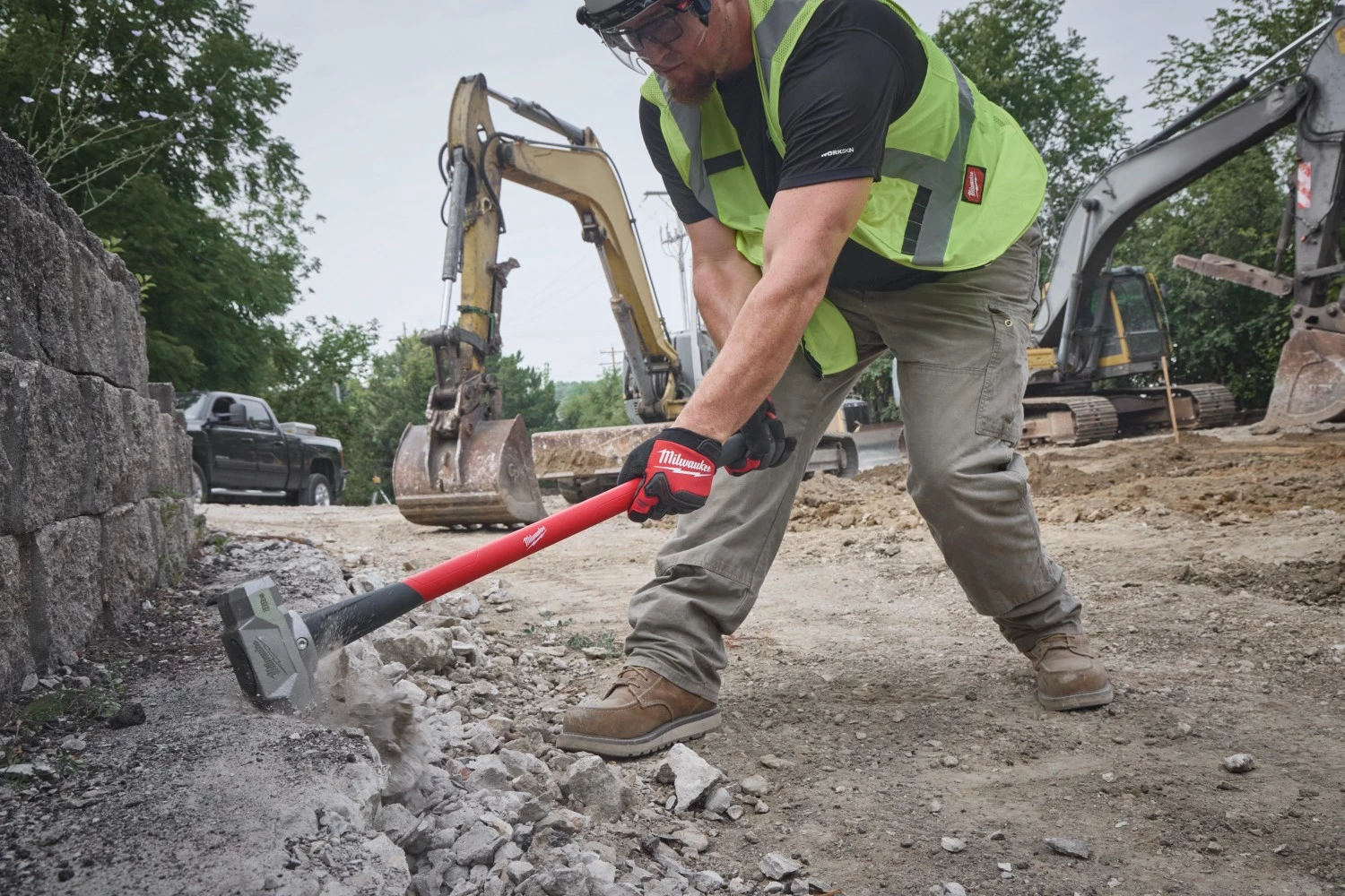 Milwaukee 4932500735 Marteau à panne plate - manche en fibre de verre - 3600 grammes-image